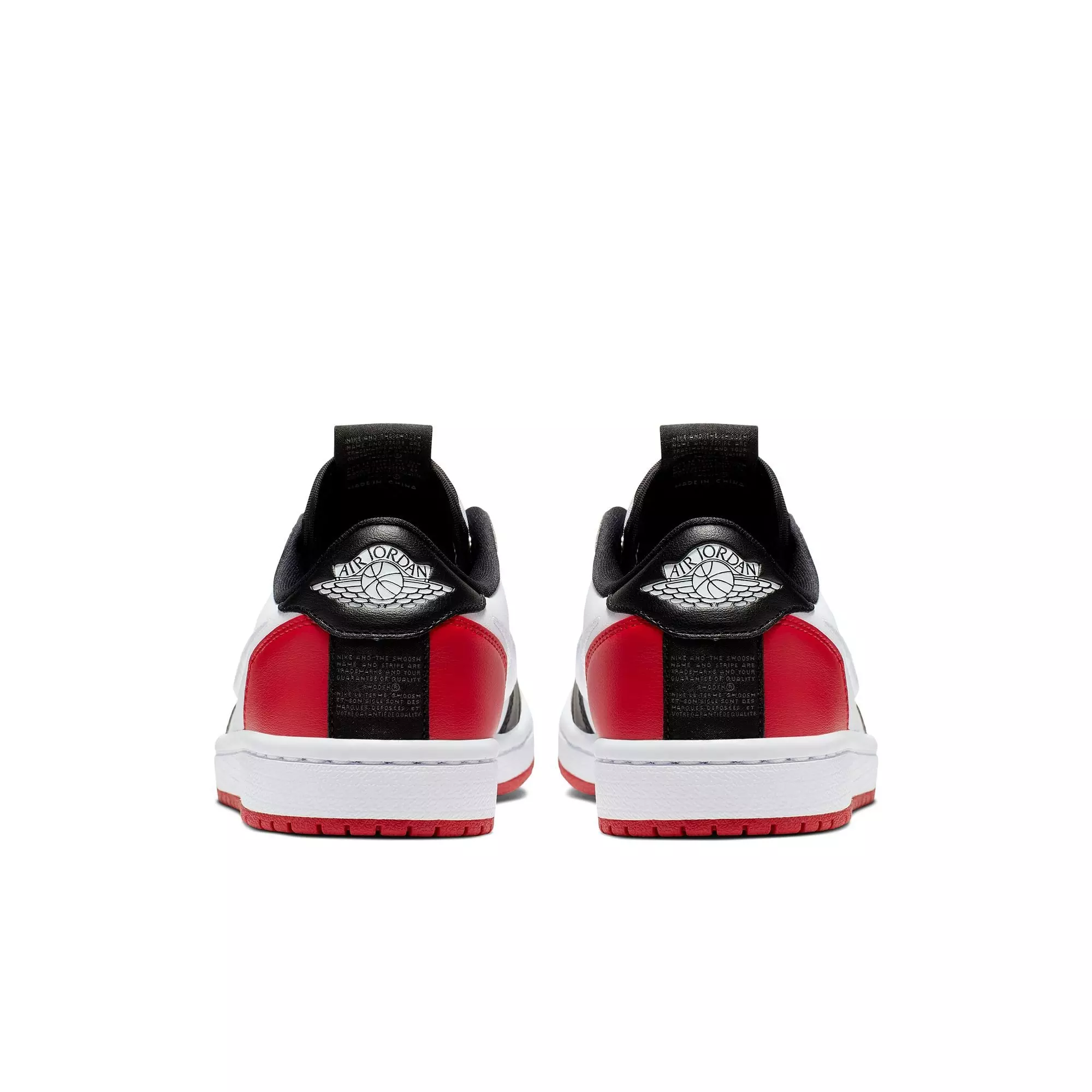 Jordan 1 Retro Low Slip "White/Gym Red/Black" Women's Shoe - BLACK/RED