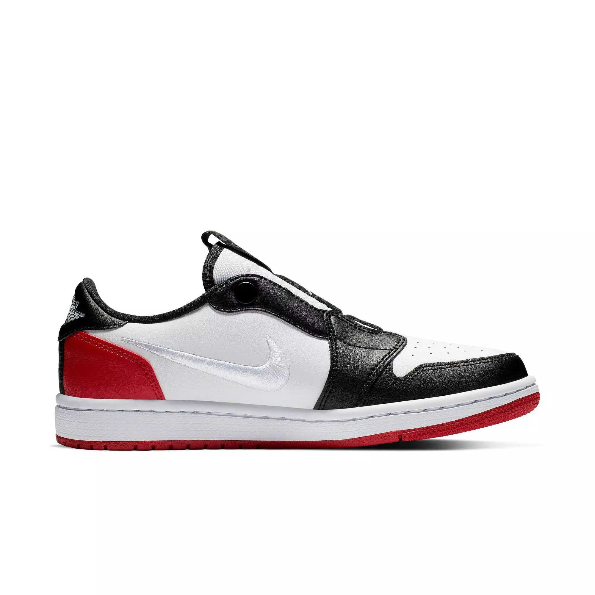 Jordan 1 Retro Low Slip "White/Gym Red/Black" Women's Shoe - BLACK/RED