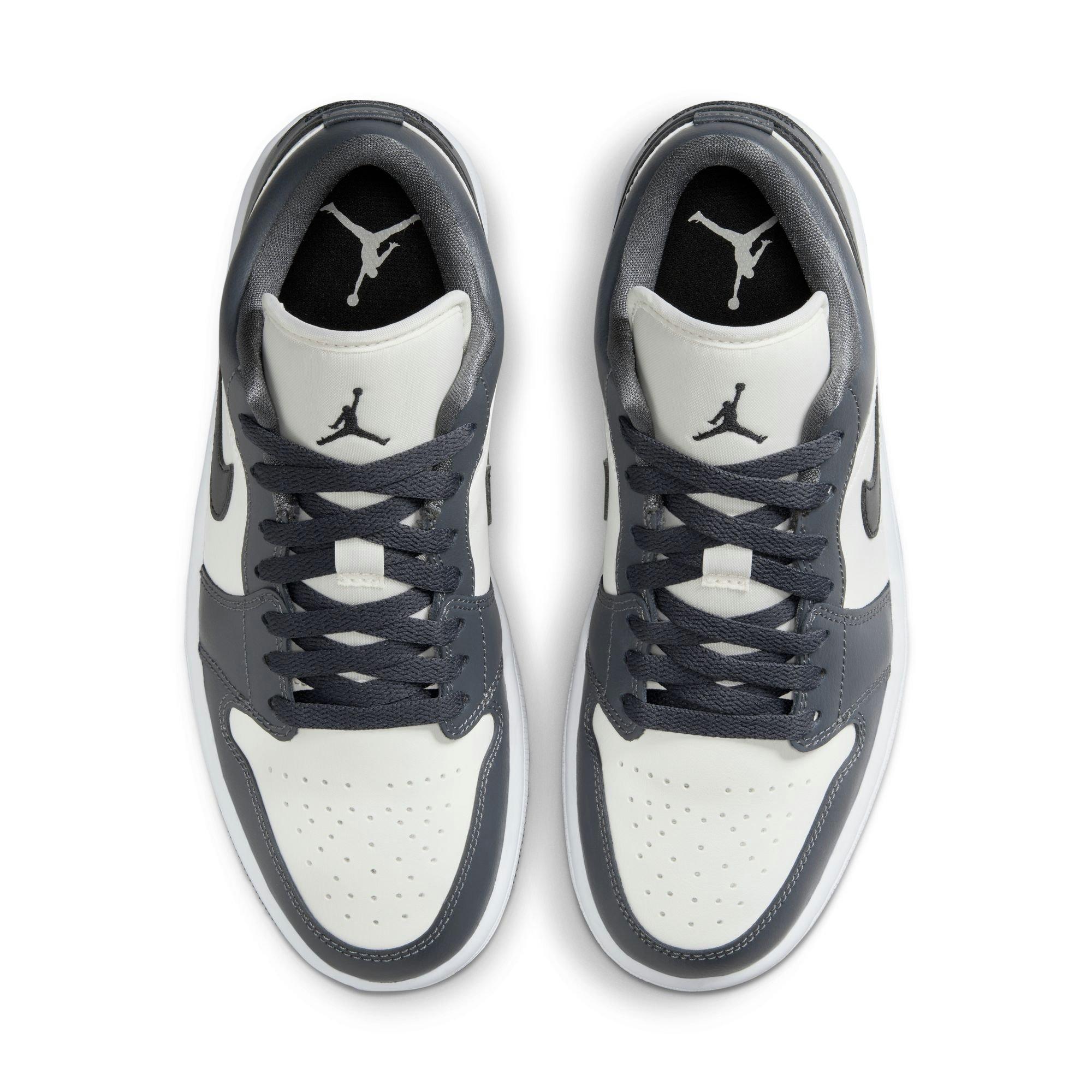 国内配送 NIKE W AIR JORDAN 1 LOW SAIL/OFF NOIR-DK GREY-WHITE 2024 Nike Air Jordan 1 Retro Low OG Shadow Black Medium Grey
