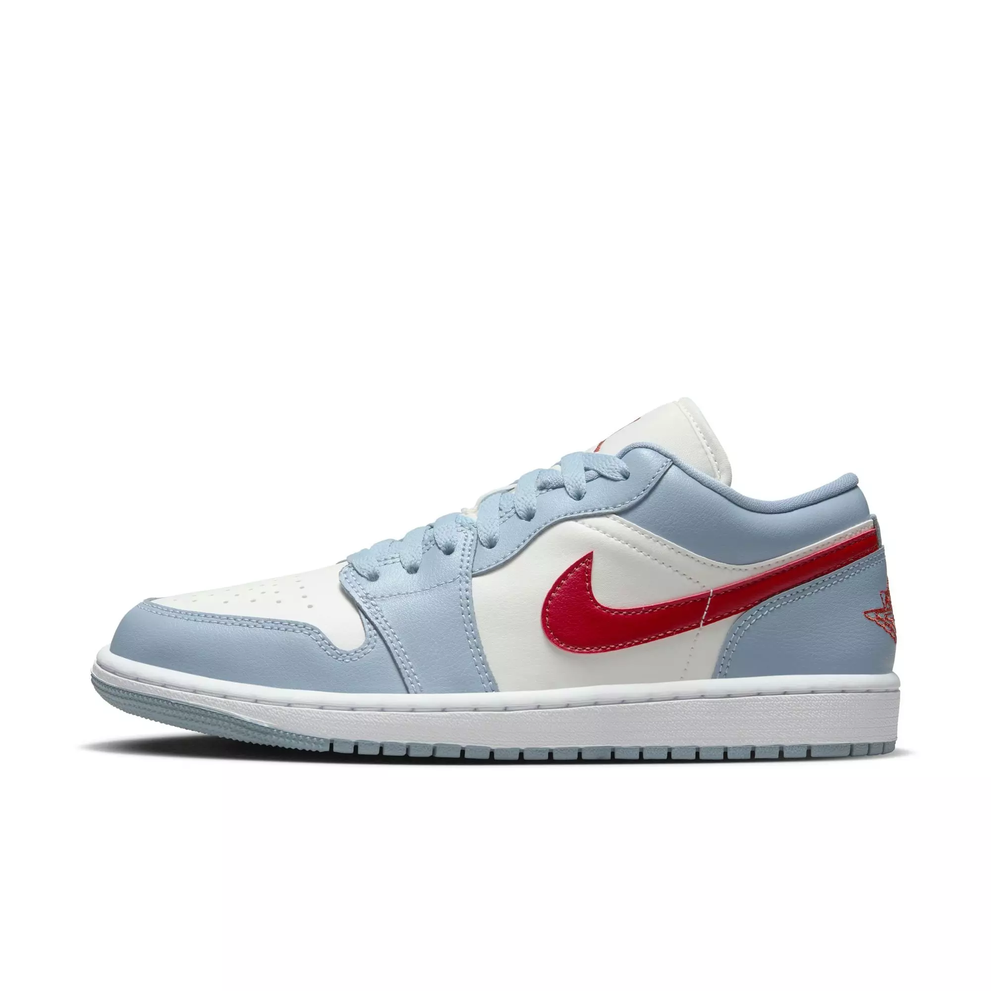 Jordan 1 Low "Sail/Dune Red/Blue Grey/White" Women's Shoe - SAIL
