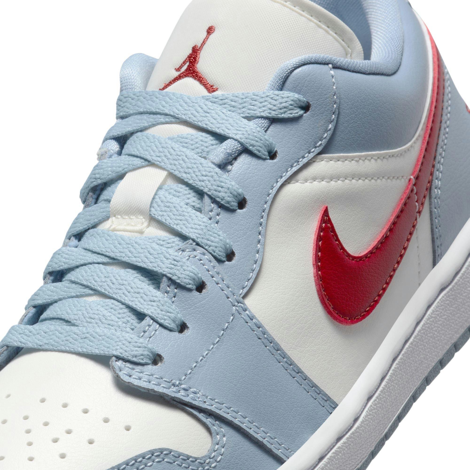 Jordan 1 Low "Sail/Dune Red/Blue Grey/White" Women's Shoe - SAIL Thumbnail View 9