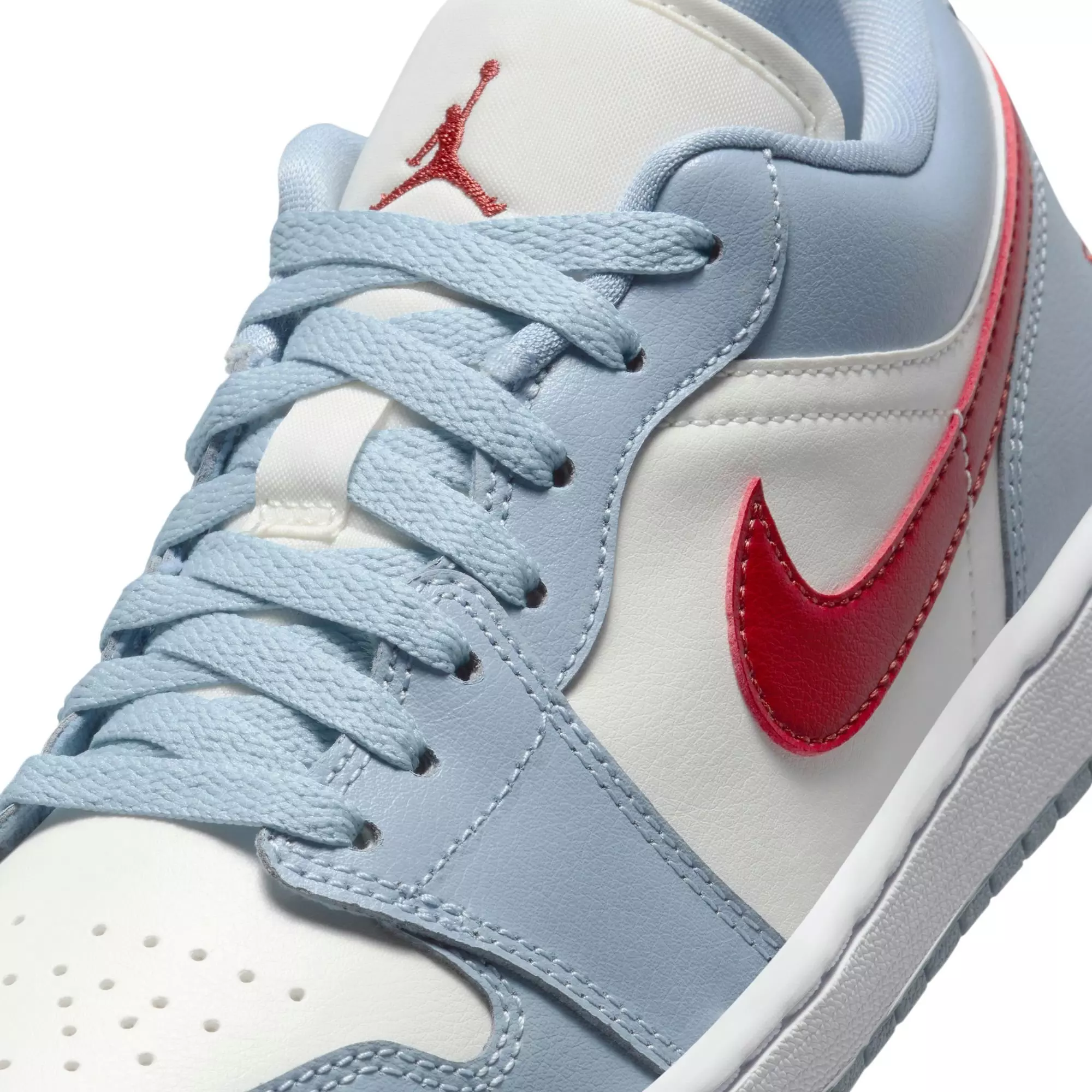 Jordan 1 Low "Sail/Dune Red/Blue Grey/White" Women's Shoe - SAIL