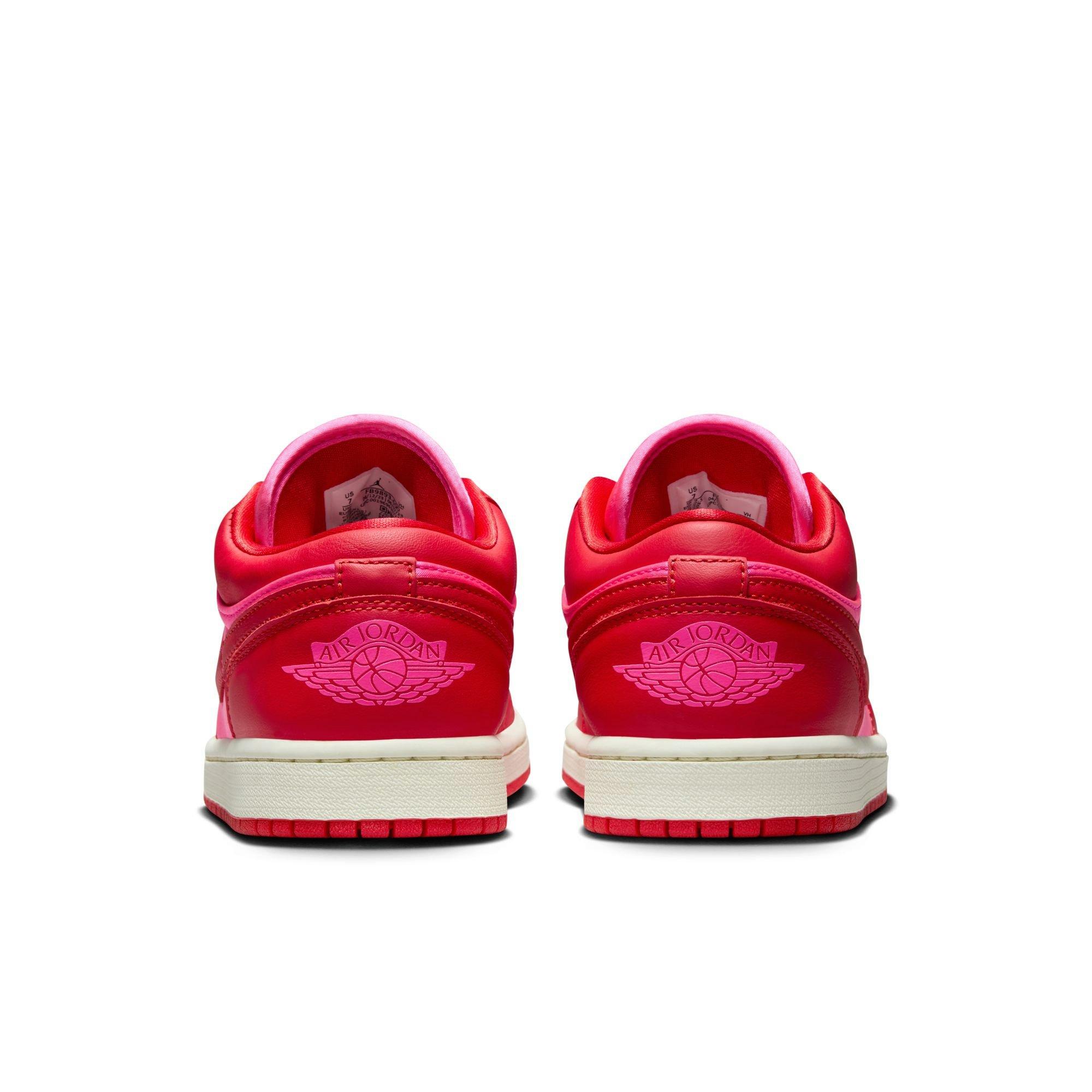 Jordan 1 Low SE "Pink Blast/Chile Red/Sail" Women's Shoe - PINK/RED Thumbnail View 6