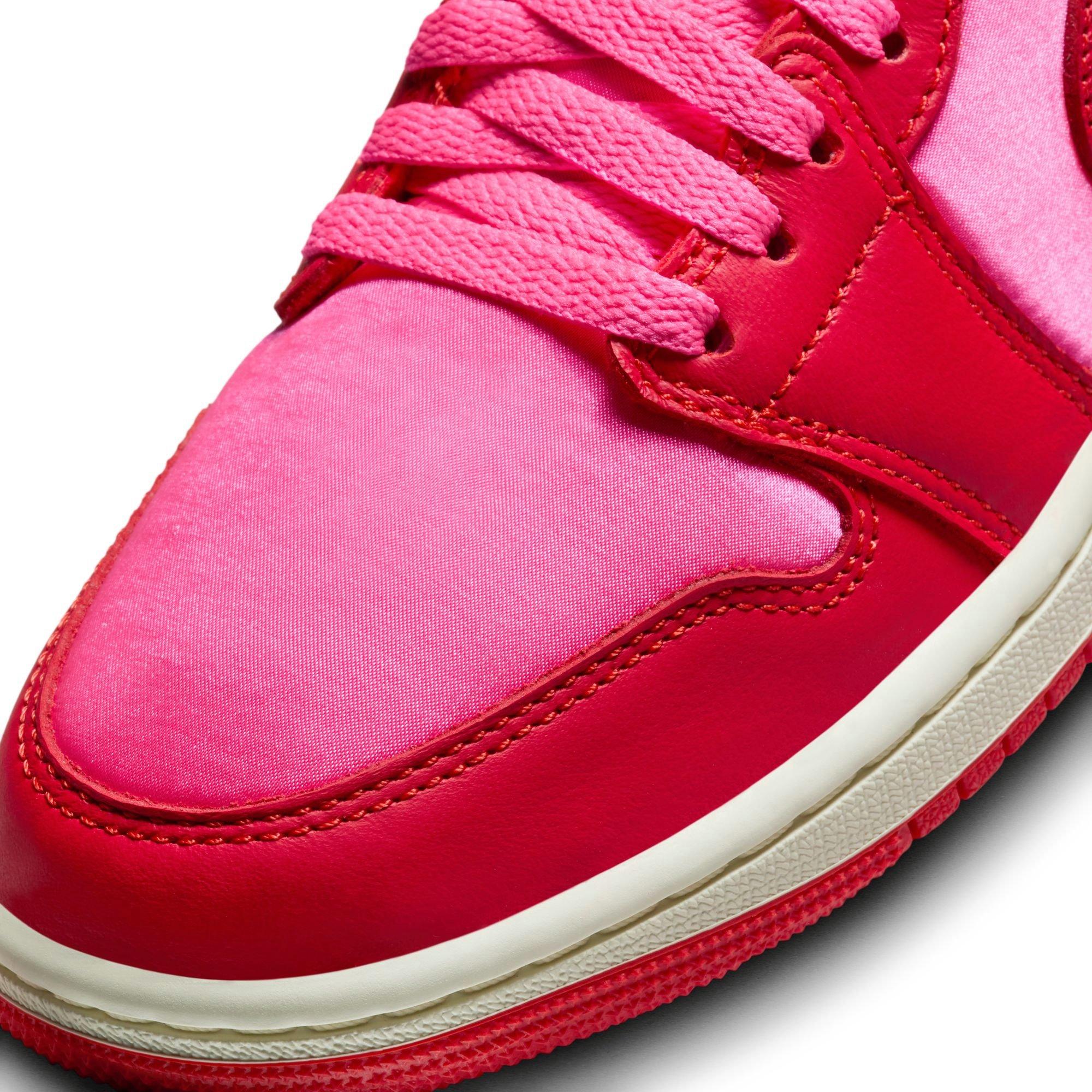 Jordan 1 Low SE "Pink Blast/Chile Red/Sail" Women's Shoe - PINK/RED Thumbnail View 10