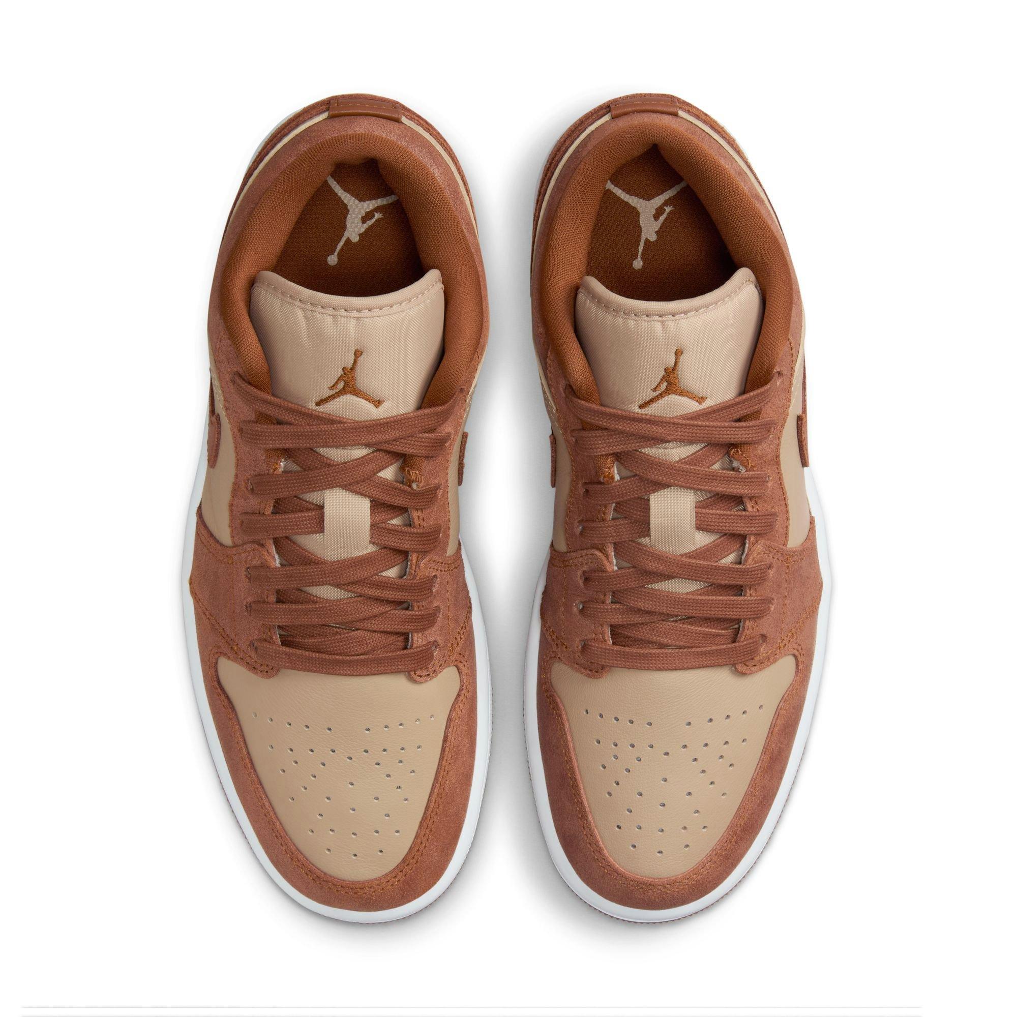 Jordan 1 Low SE "Legend MD Brown/Legend Coffee/Sail" Women's Shoe - BROWN Thumbnail View 7