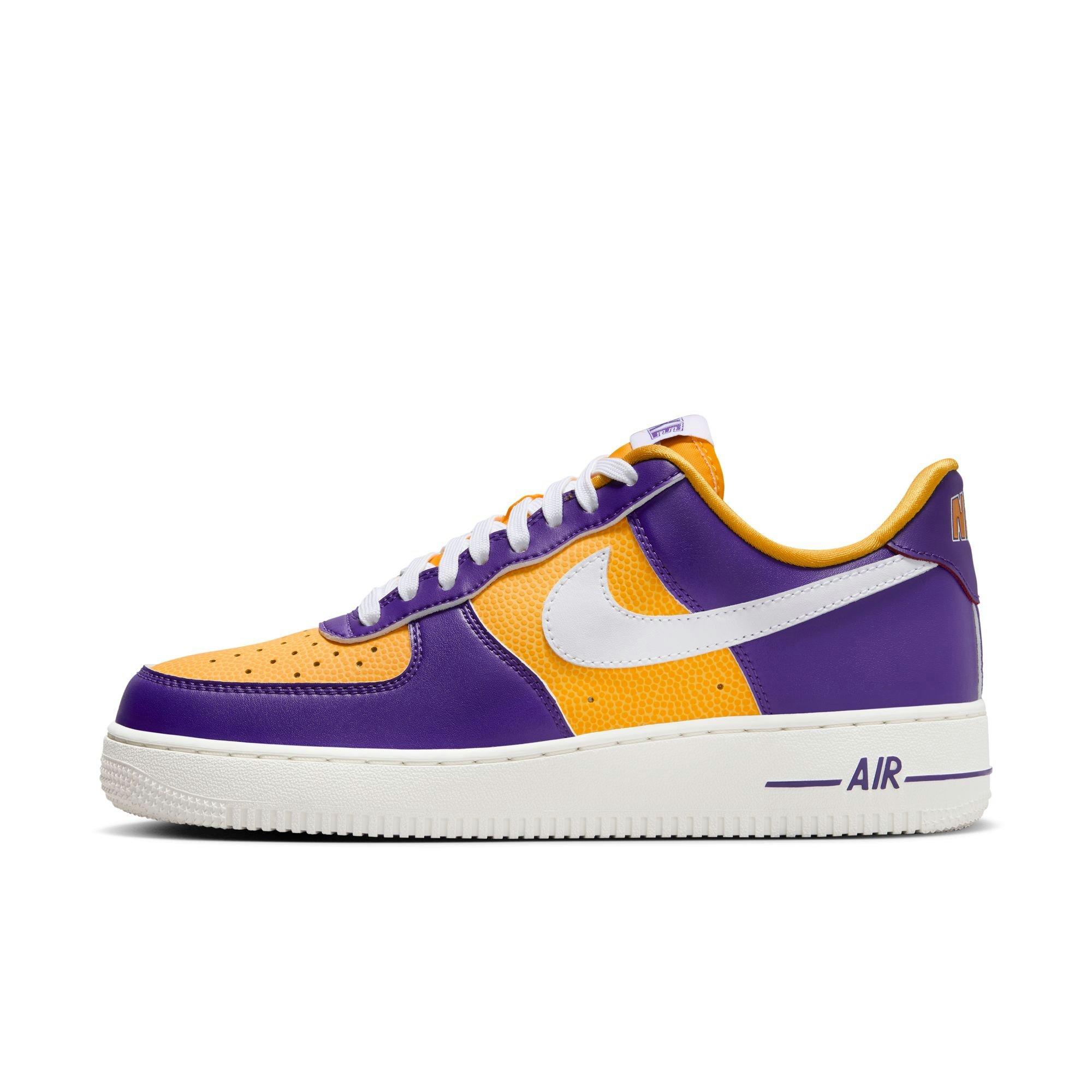 Nike Air Force 1 '07 SE "Court Purple/White/University Gold/Sail" Women's Shoe - PURPLE/GOLD Thumbnail View 3