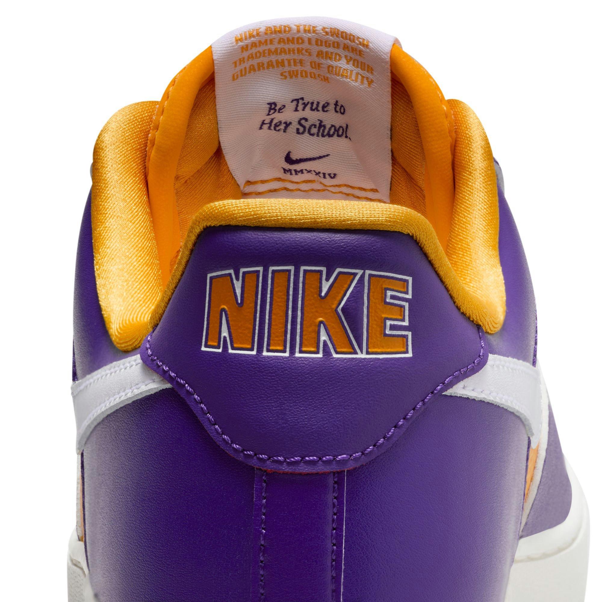 Nike Air Force 1 '07 SE "Court Purple/White/University Gold/Sail" Women's Shoe - PURPLE/GOLD Thumbnail View 12