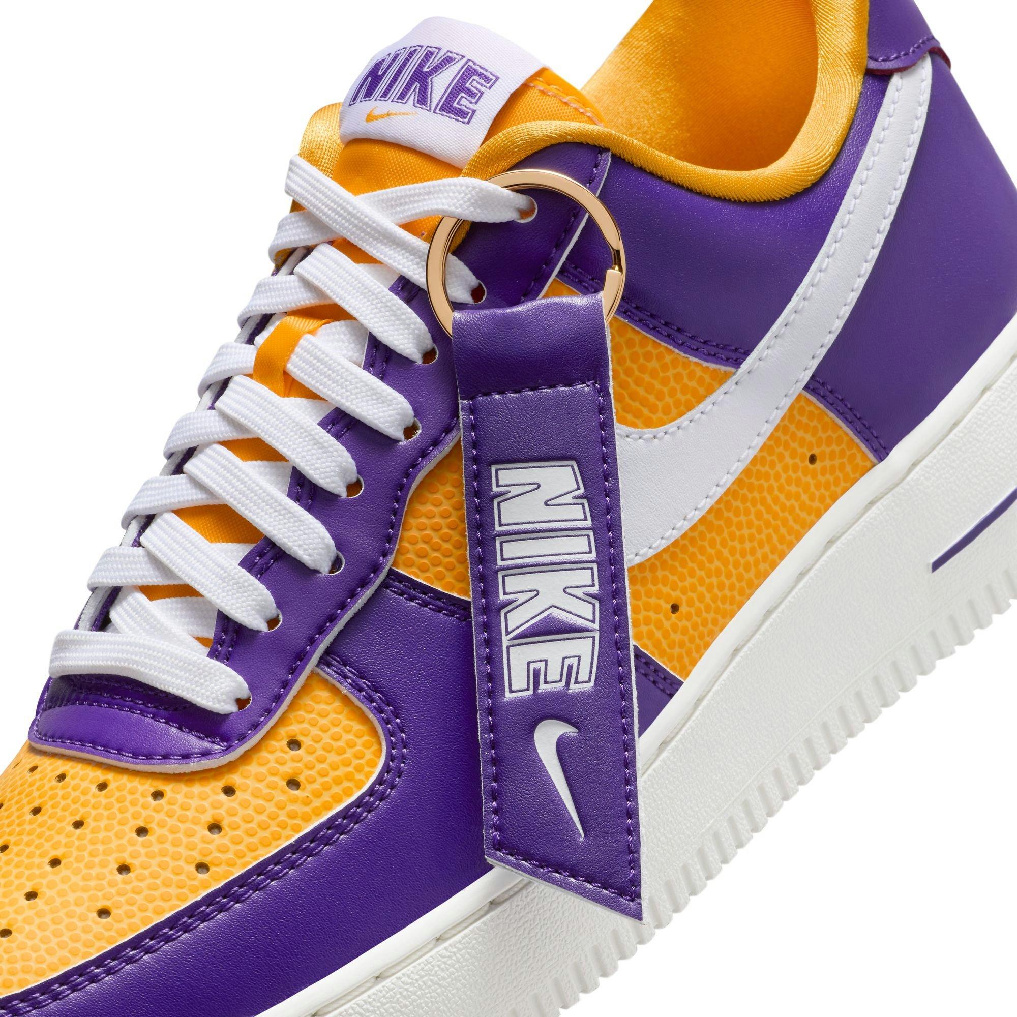 Purple and gold 2024 air force ones