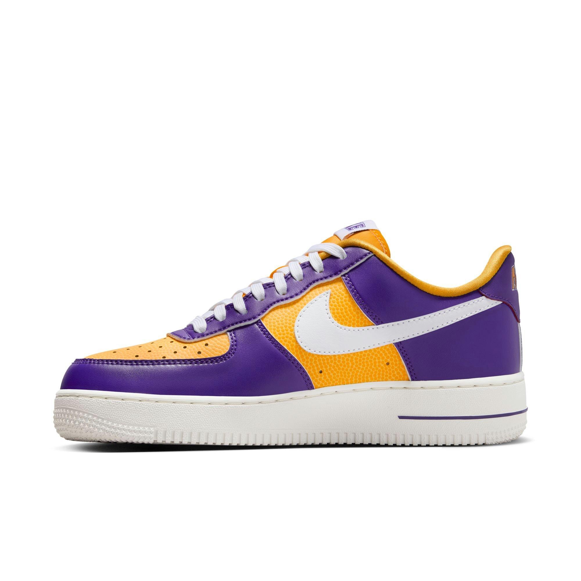 Nike Air Force 1 '07 SE "Court Purple/White/University Gold/Sail" Women's Shoe - PURPLE/GOLD Thumbnail View 4