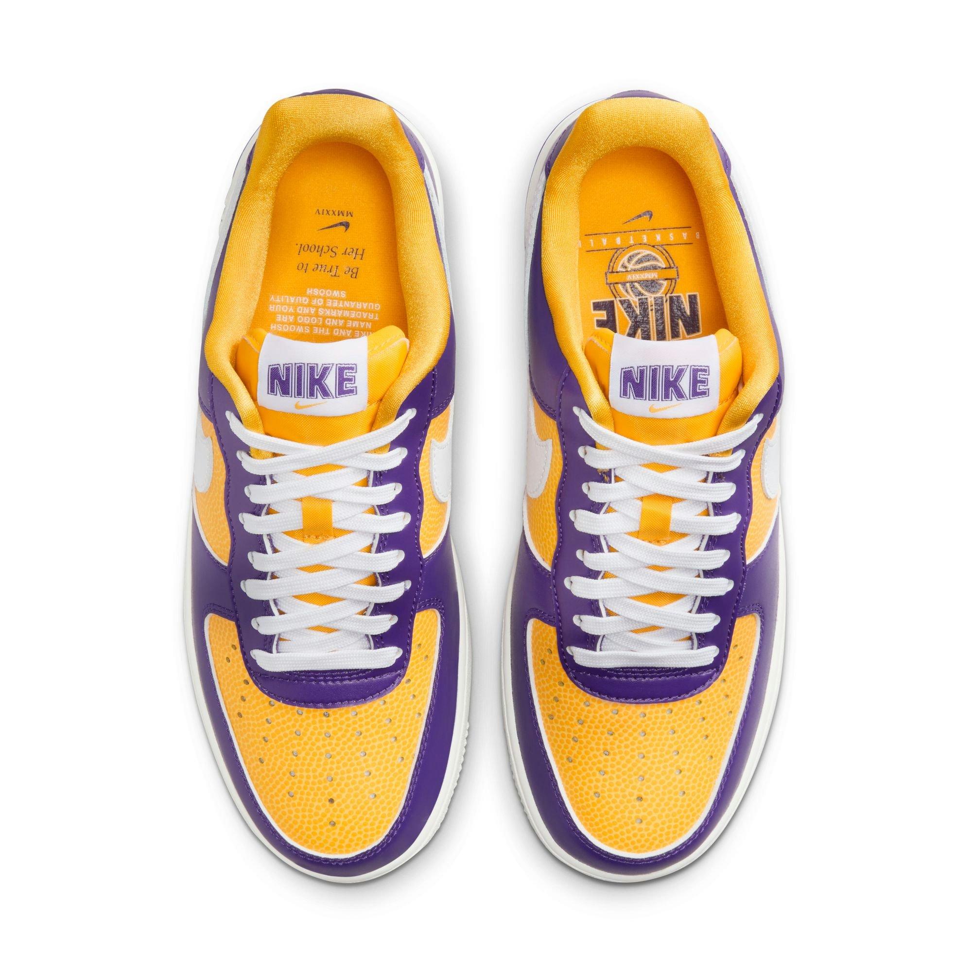 Nike Air Force 1 '07 SE "Court Purple/White/University Gold/Sail" Women's Shoe - PURPLE/GOLD Thumbnail View 7