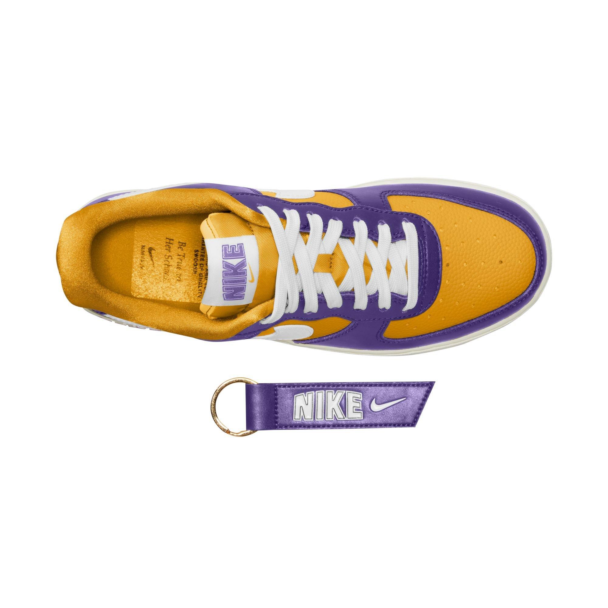 Nike Air Force 1 '07 SE "Court Purple/White/University Gold/Sail" Women's Shoe - PURPLE/GOLD Thumbnail View 8