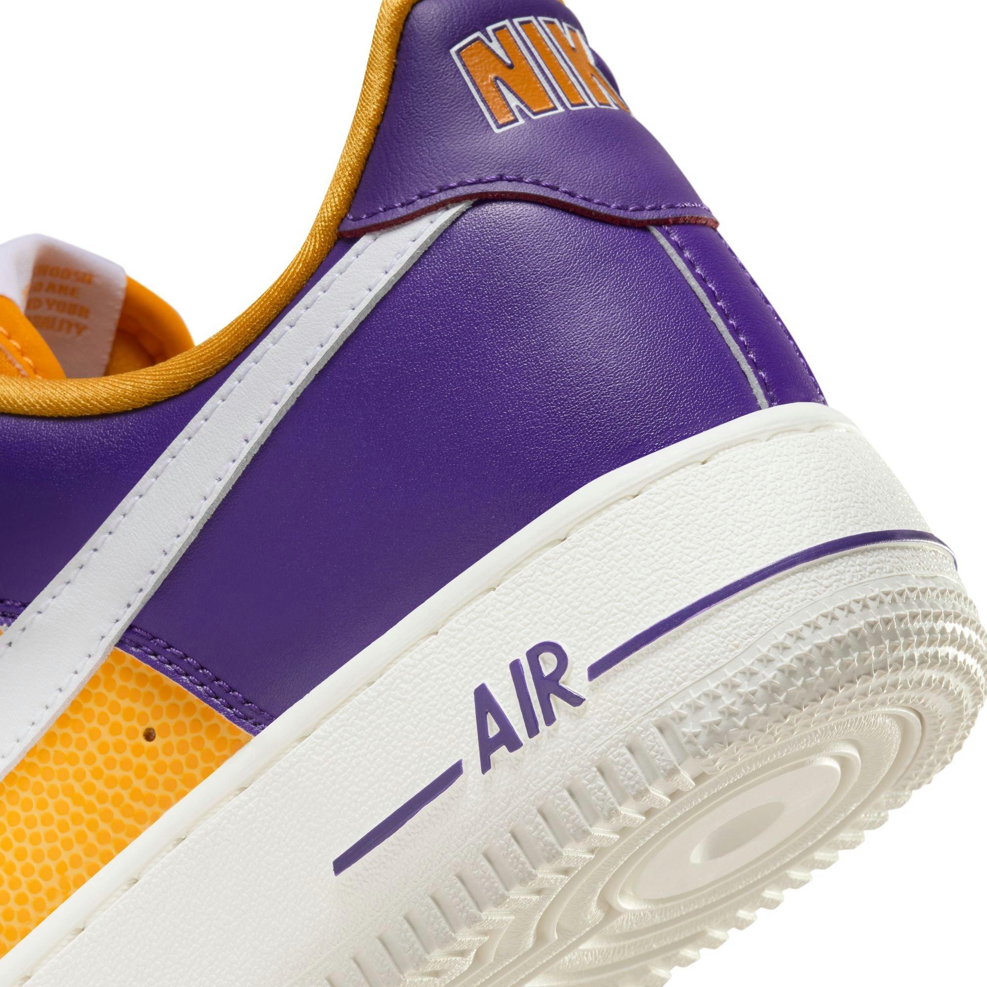 Nike Air Force 1 '07 SE "Court Purple/White/University Gold/Sail" Women's Shoe - PURPLE/GOLD Thumbnail View 11