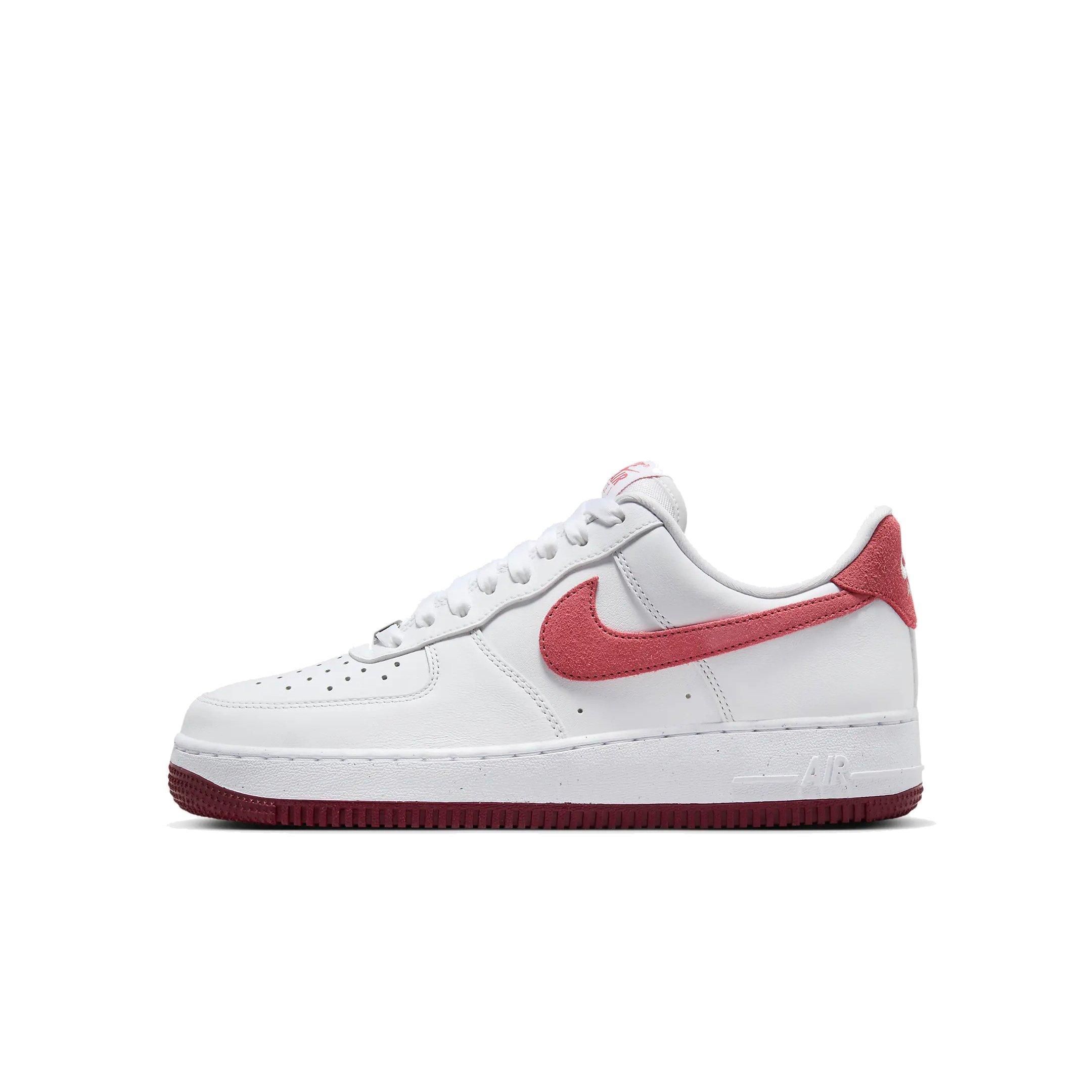 Nike Air Force 1 "Valentines Day" Women's Shoe - WHITE/ADOBE/DRAGON RED Thumbnail View 3