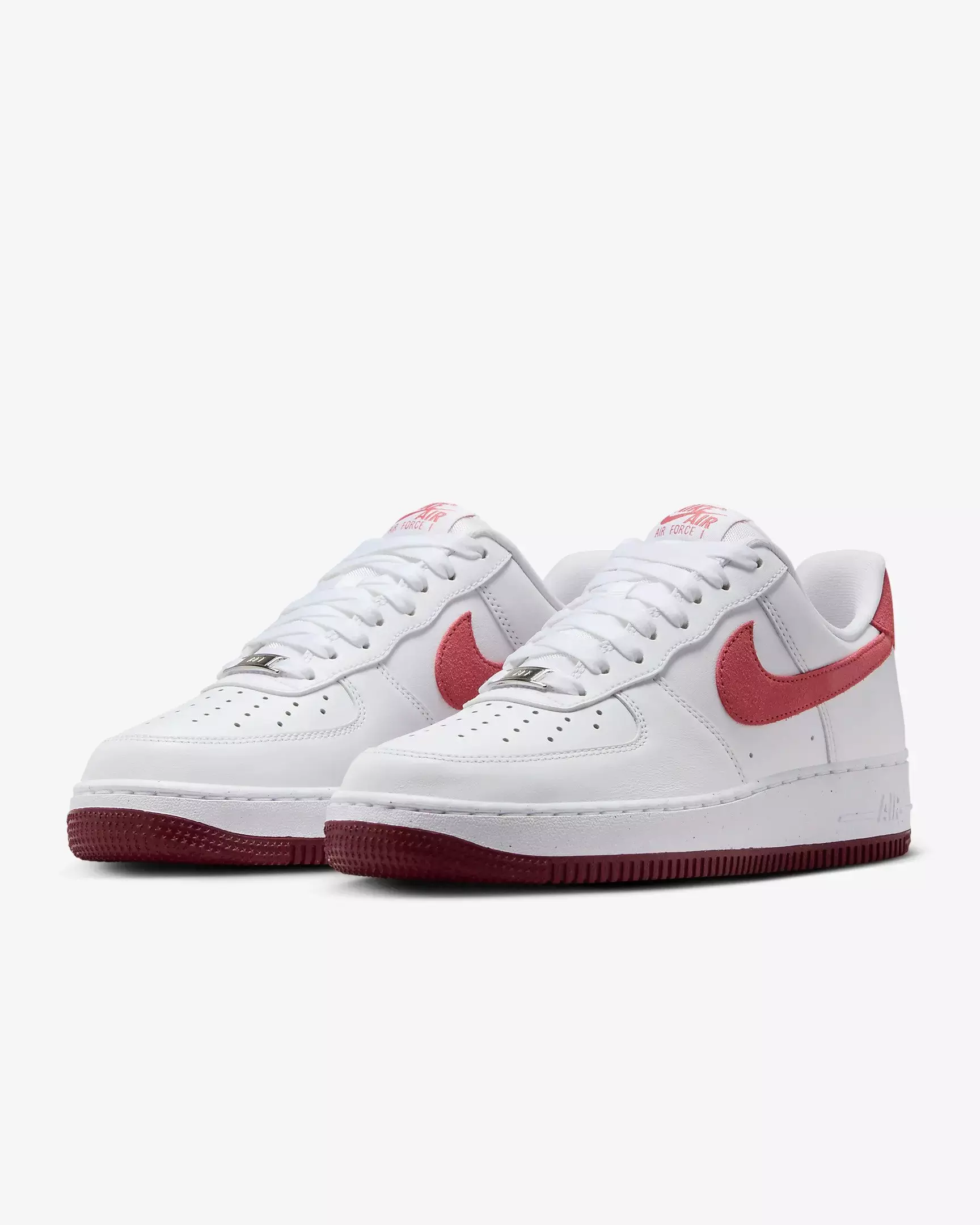 Nike Air Force 1 "Valentines Day" Women's Shoe - WHITE/ADOBE/DRAGON RED