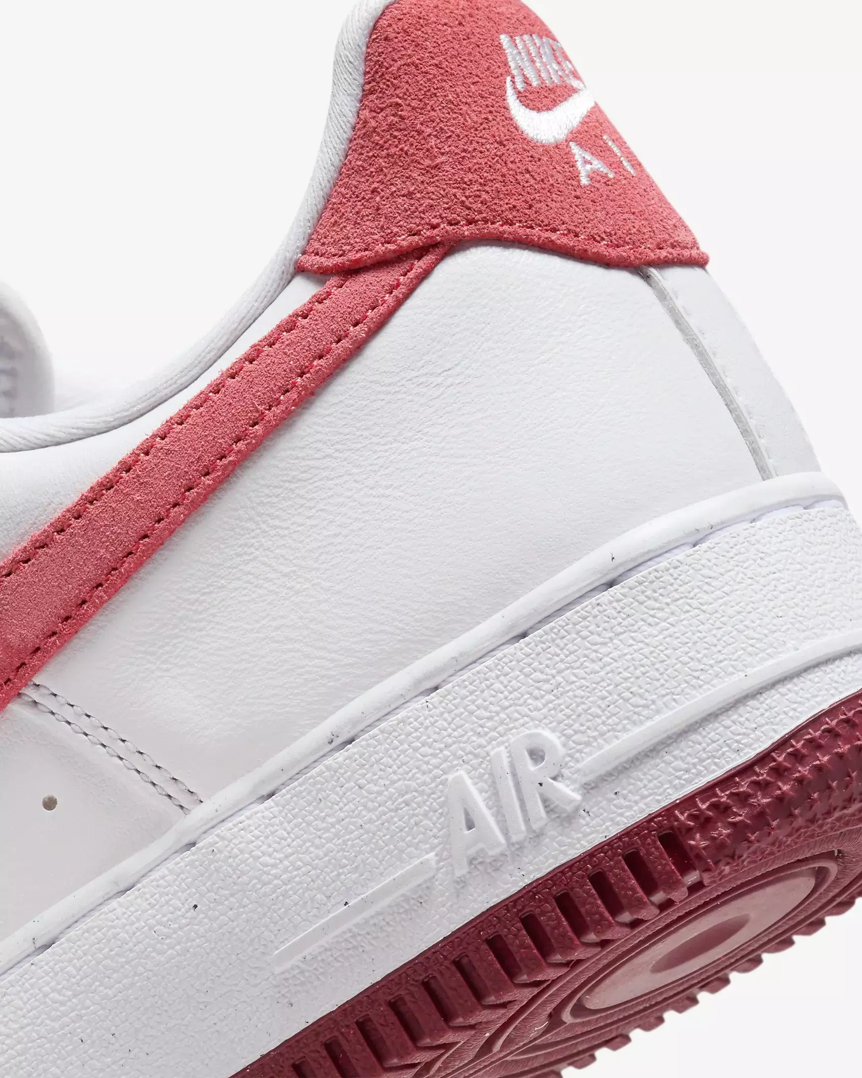 Nike Air Force 1 "Valentines Day" Women's Shoe - WHITE/ADOBE/DRAGON RED