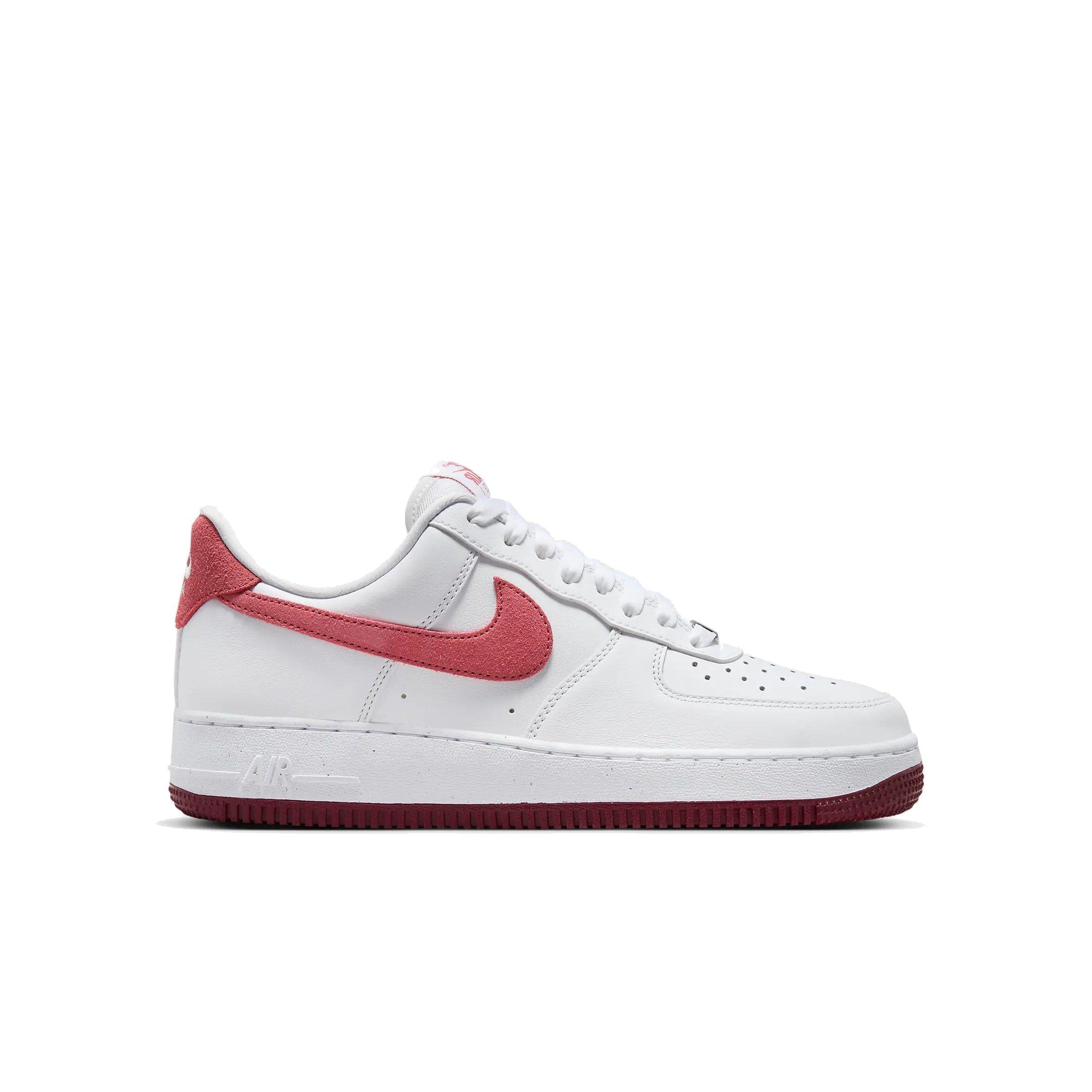 Nike Air Force 1 "Valentines Day" Women's Shoe - WHITE/ADOBE/DRAGON RED Thumbnail View 1