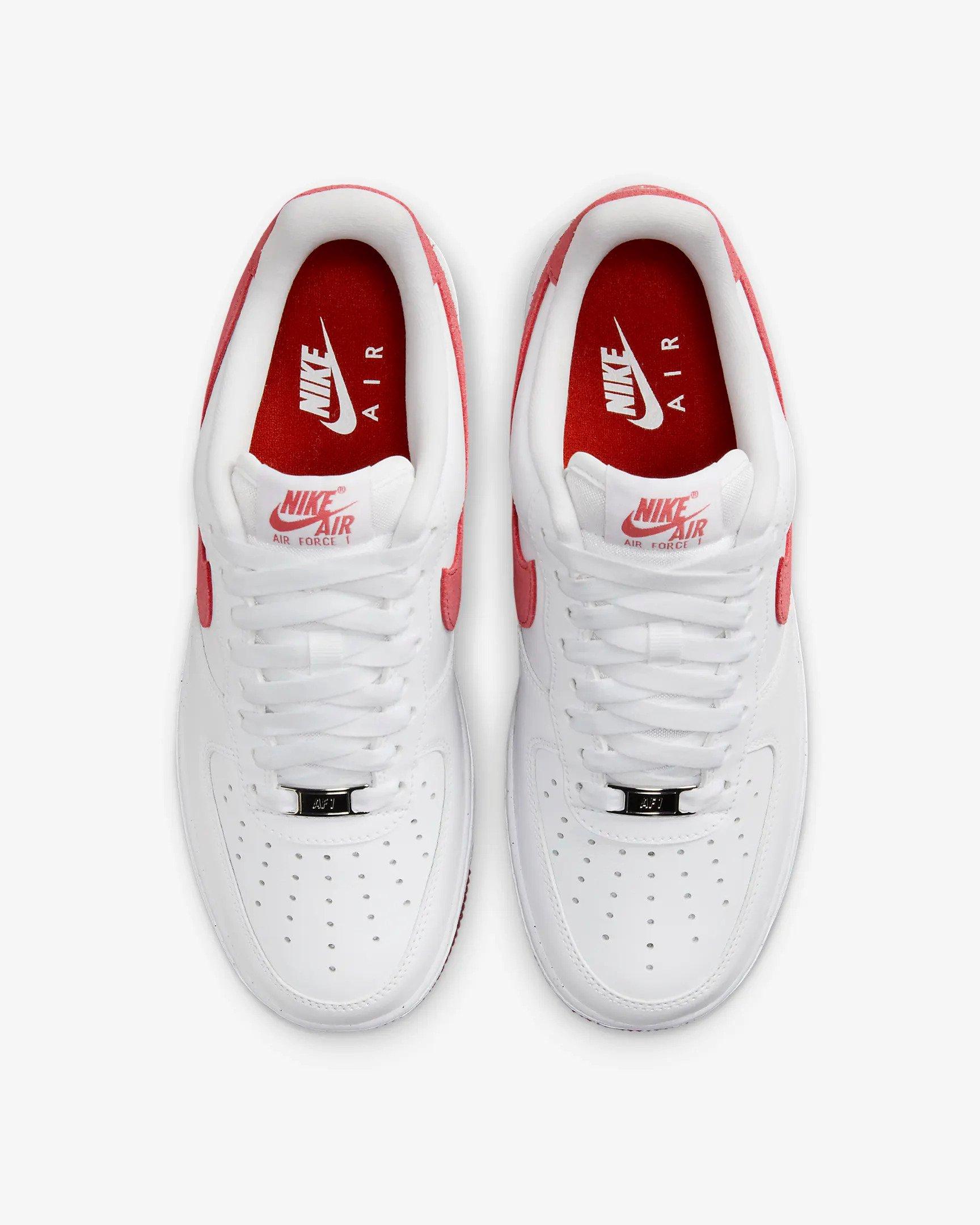 Nike Air Force 1 "Valentines Day" Women's Shoe - WHITE/ADOBE/DRAGON RED Thumbnail View 8