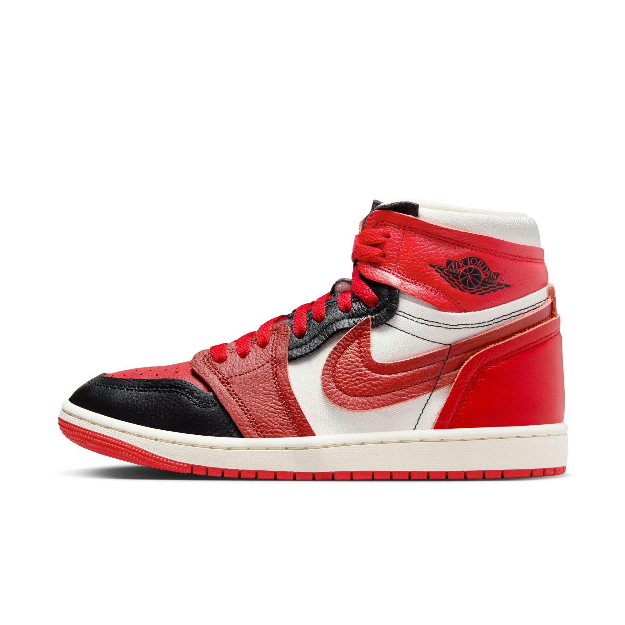 Jordan 1 High MM "Sport Red/Dune Red/Black/Sail" Women's Shoe - RED/BLACK Thumbnail View 3