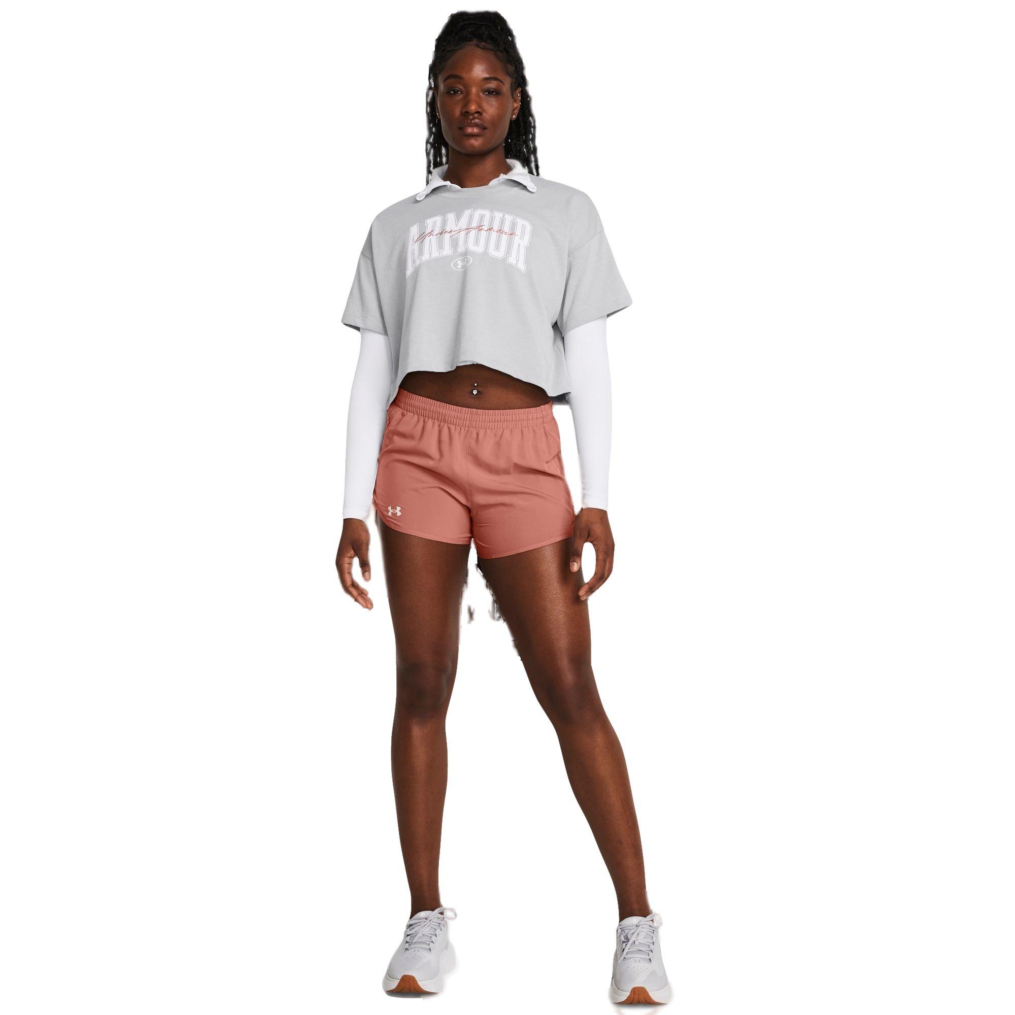 Under Armour Women's Heavyweight Scripted Tee - GREY Thumbnail View 3