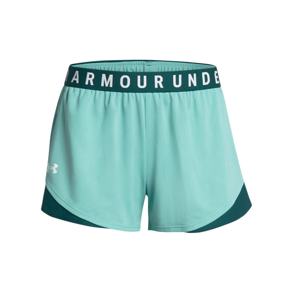Under Armour Women's Play Up 3.0 Twist Shorts - TURQUOISE Thumbnail View 5