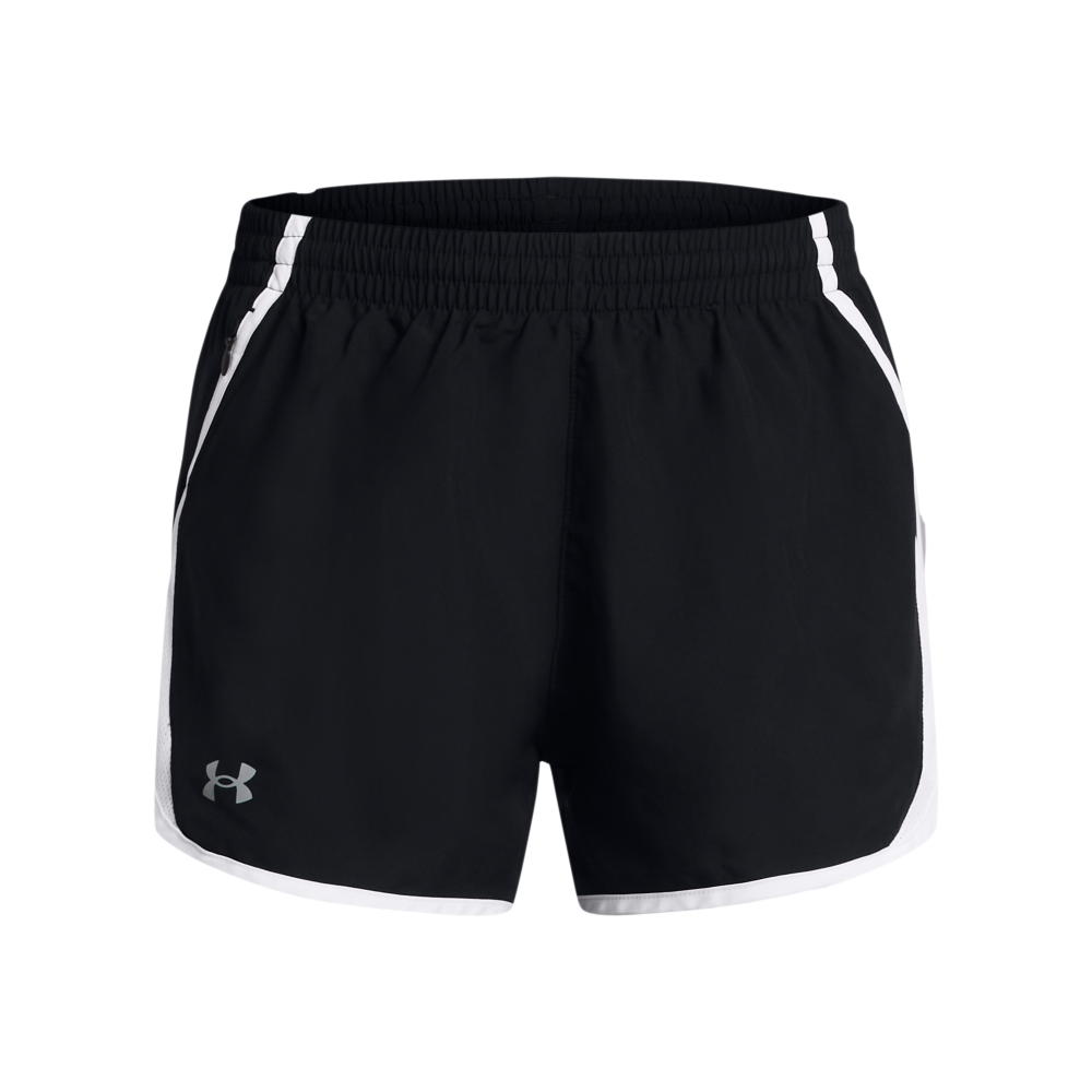 Under Armour Women's Fly-By Shorts-Black/White - BLACK/WHITE Thumbnail View 5
