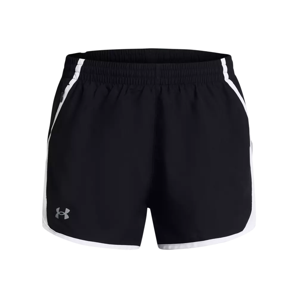 Under Armour Women's Fly-By Shorts-Black/White - BLACK/WHITE