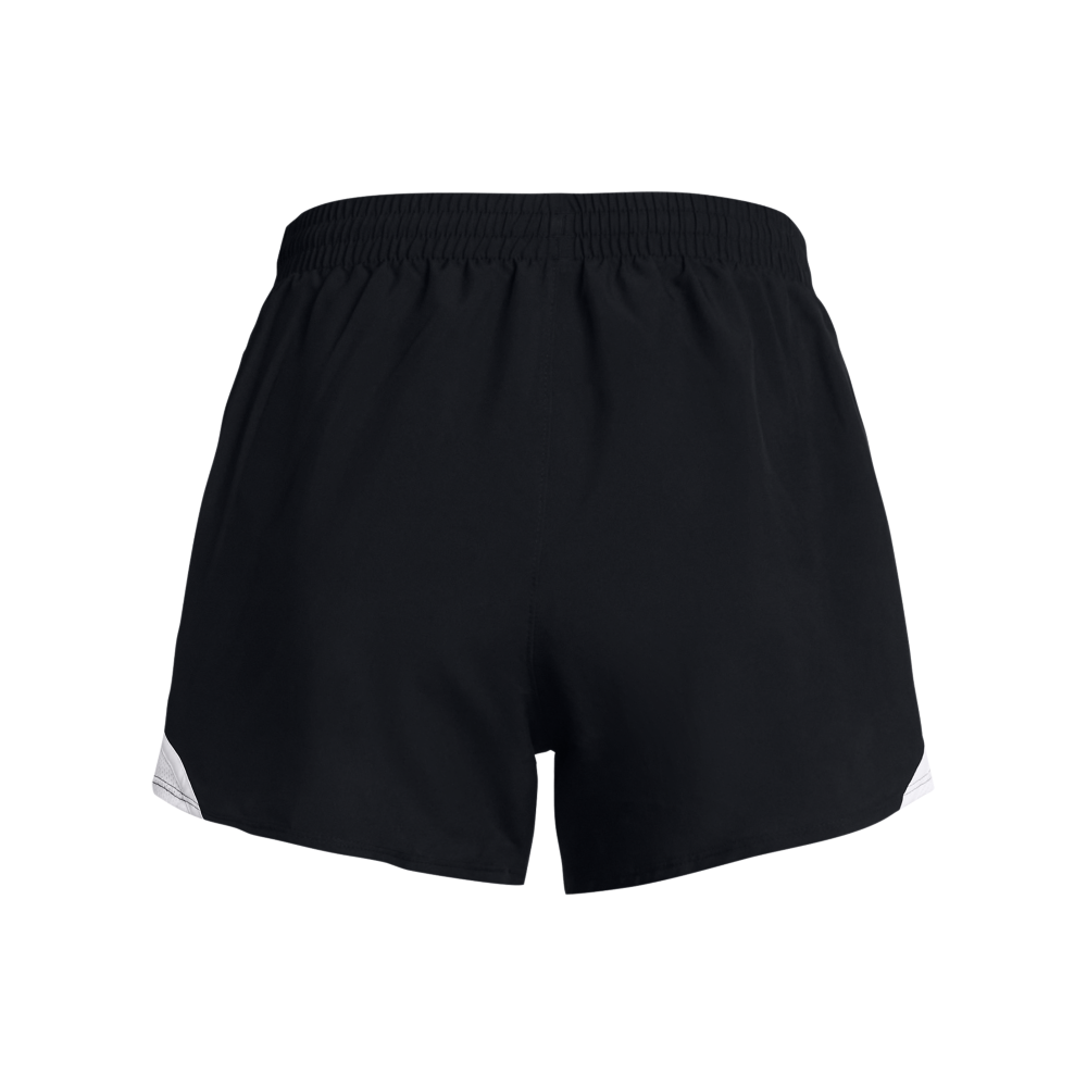 Under Armour Women's Fly-By Shorts-Black/White - BLACK/WHITE Thumbnail View 6