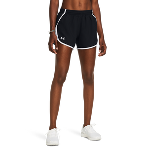 Under Armour Women's Fly-By Shorts-Black/White