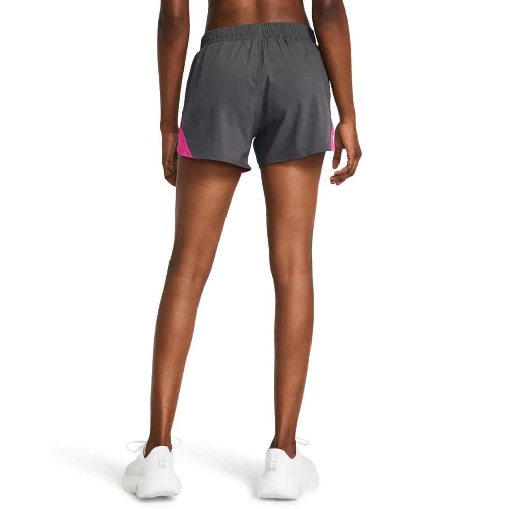 Under Armour Women's Fly-By 3" Shorts - GREY/PINK