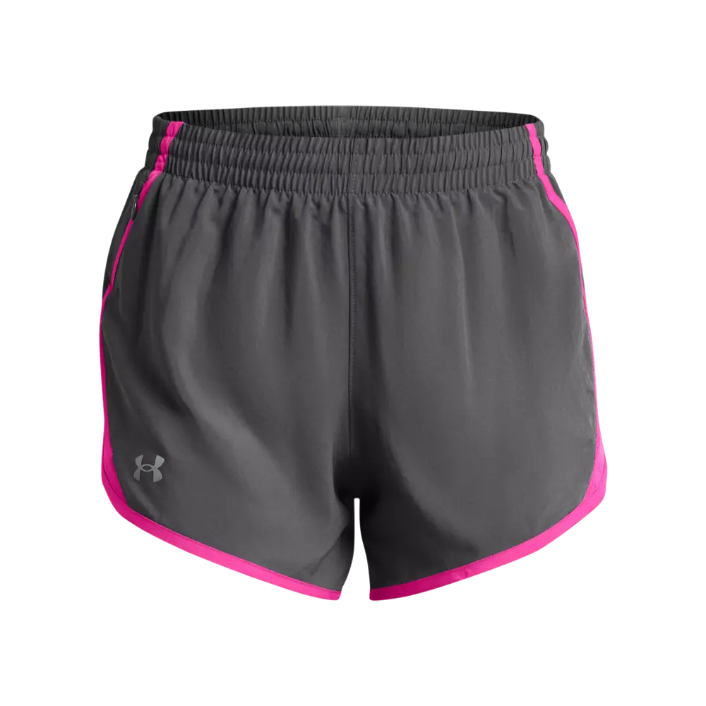Under Armour Women's Fly-By 3" Shorts - GREY/PINK
