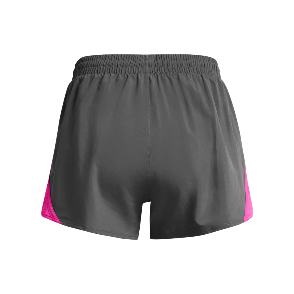 Under Armour Women's Fly-By 3" Shorts - GREY/PINK
