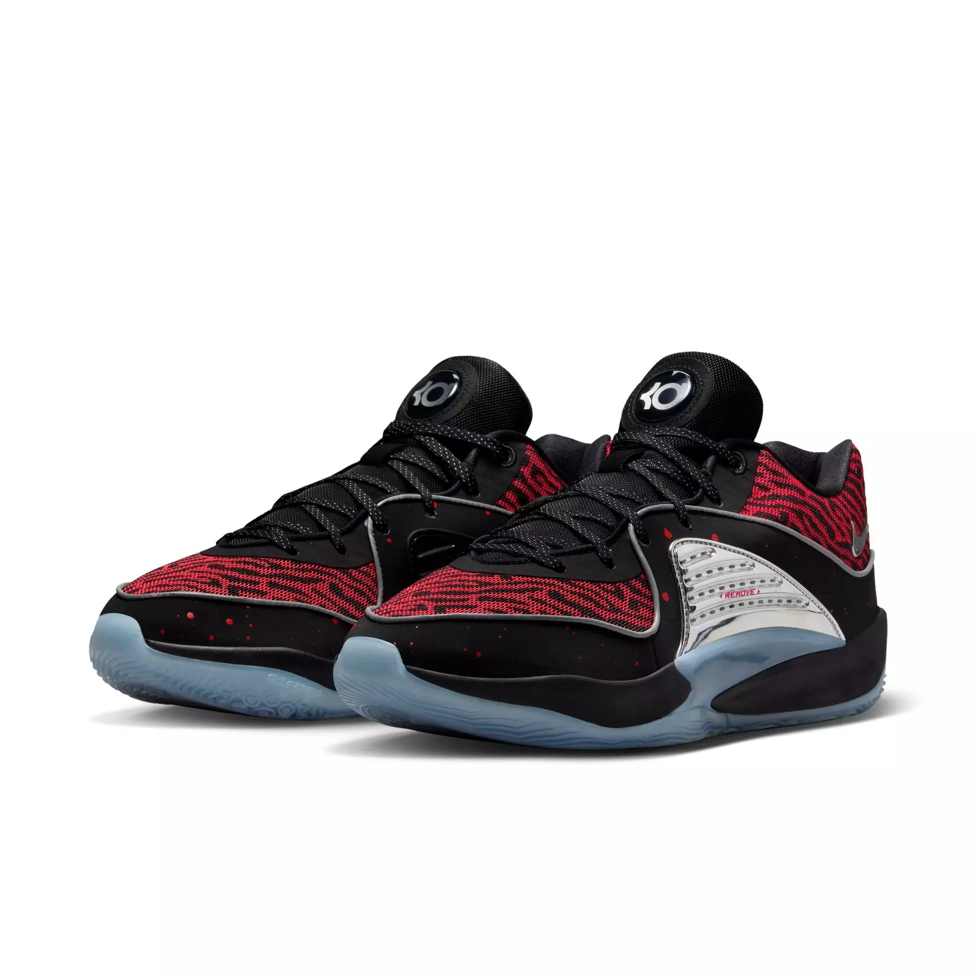 Nike KD16 "Slim Reaper" Men's Basketball Shoe -  BLACK/METALLIC SILVER/BRIGHT CRIMSON