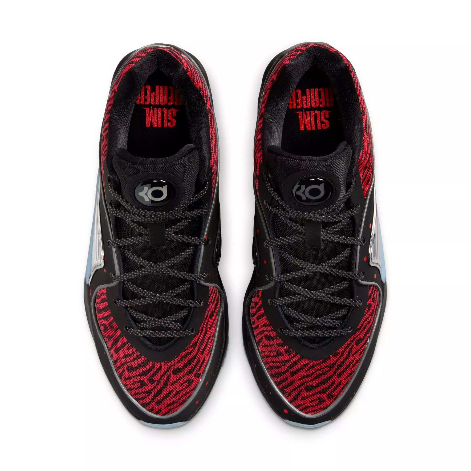 Nike KD16 "Slim Reaper" Men's Basketball Shoe -  BLACK/METALLIC SILVER/BRIGHT CRIMSON