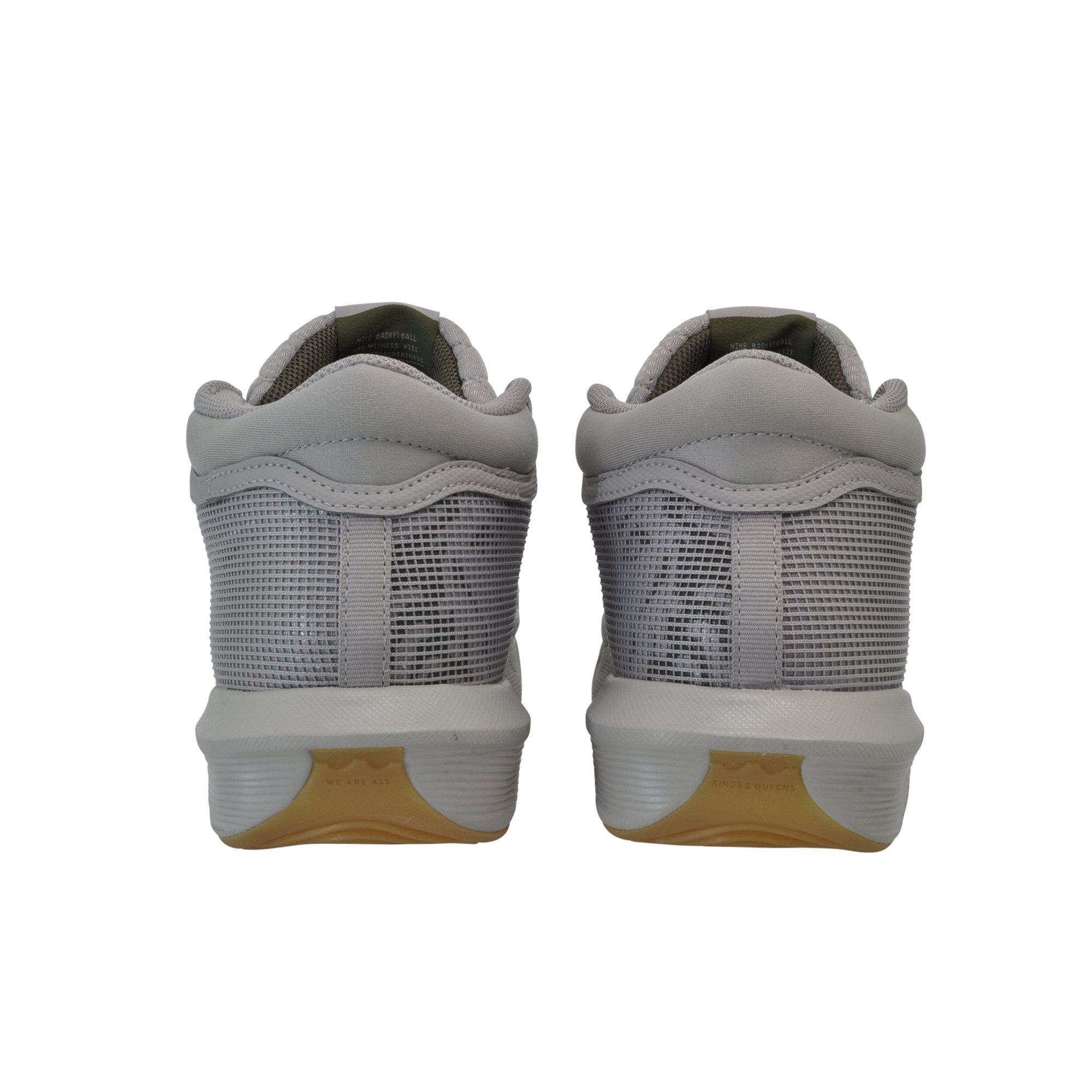 Nike LeBron Witness 8 "Lt Iron Ore/Medium Olive/Sail" Men's Basketball Shoe - GREY Thumbnail View 4