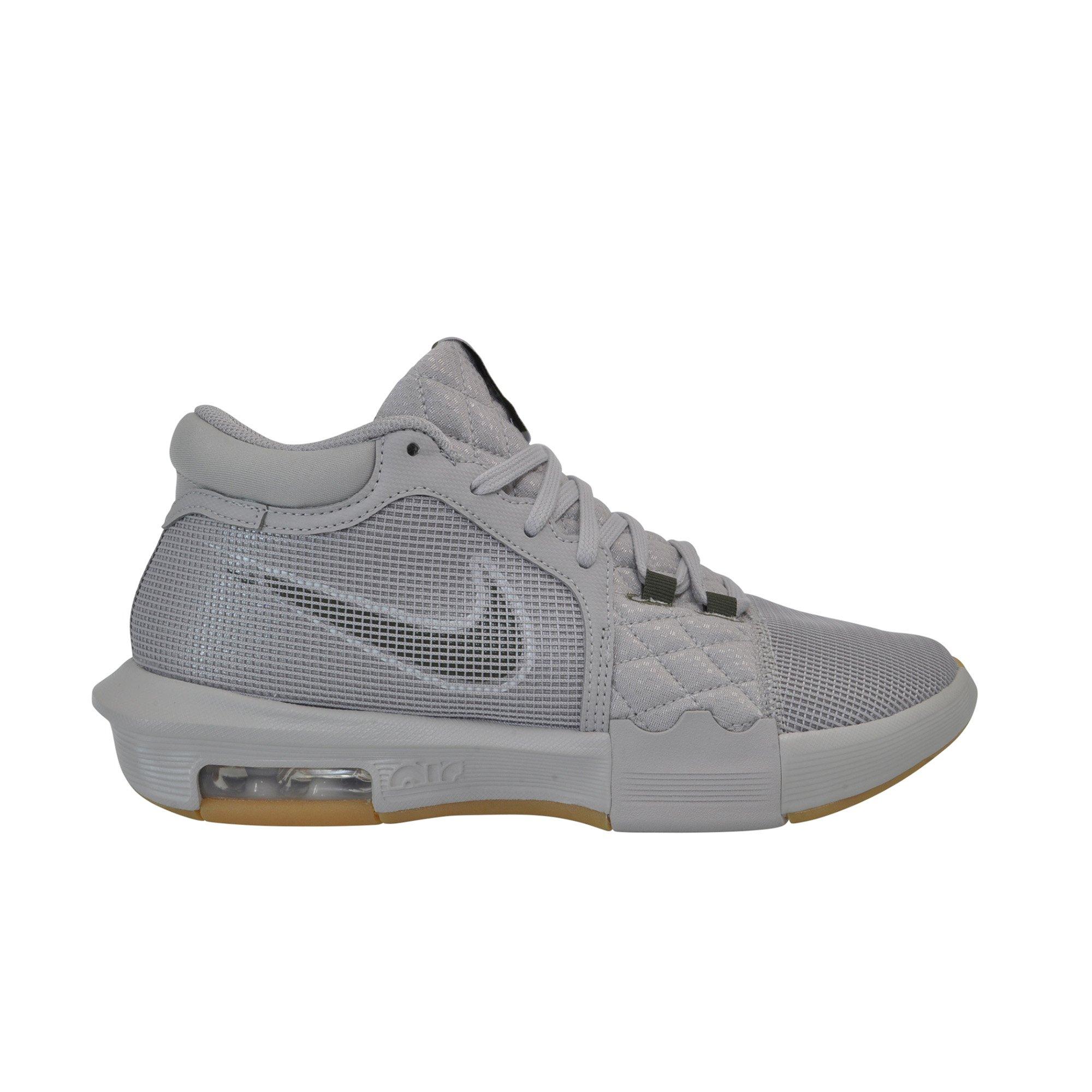 Nike LeBron Witness 8 "Lt Iron Ore/Medium Olive/Sail" Men's Basketball Shoe - GREY Thumbnail View 1