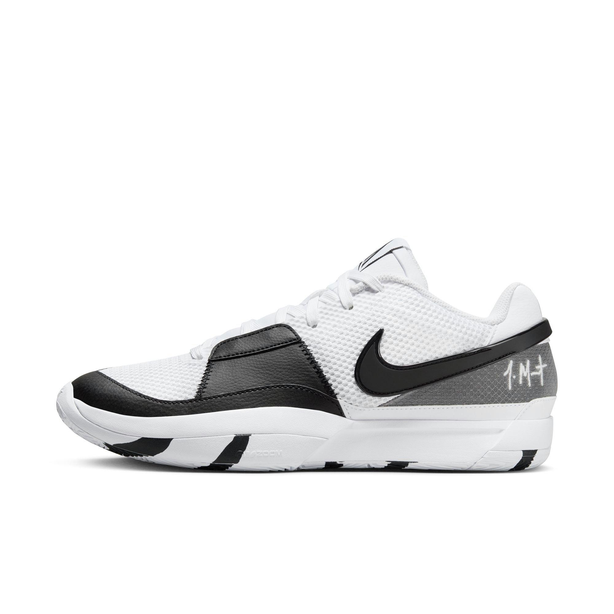 Nike Ja 1 "White/Black" Men's Basketball Shoe - BLACK/WHITE Thumbnail View 3