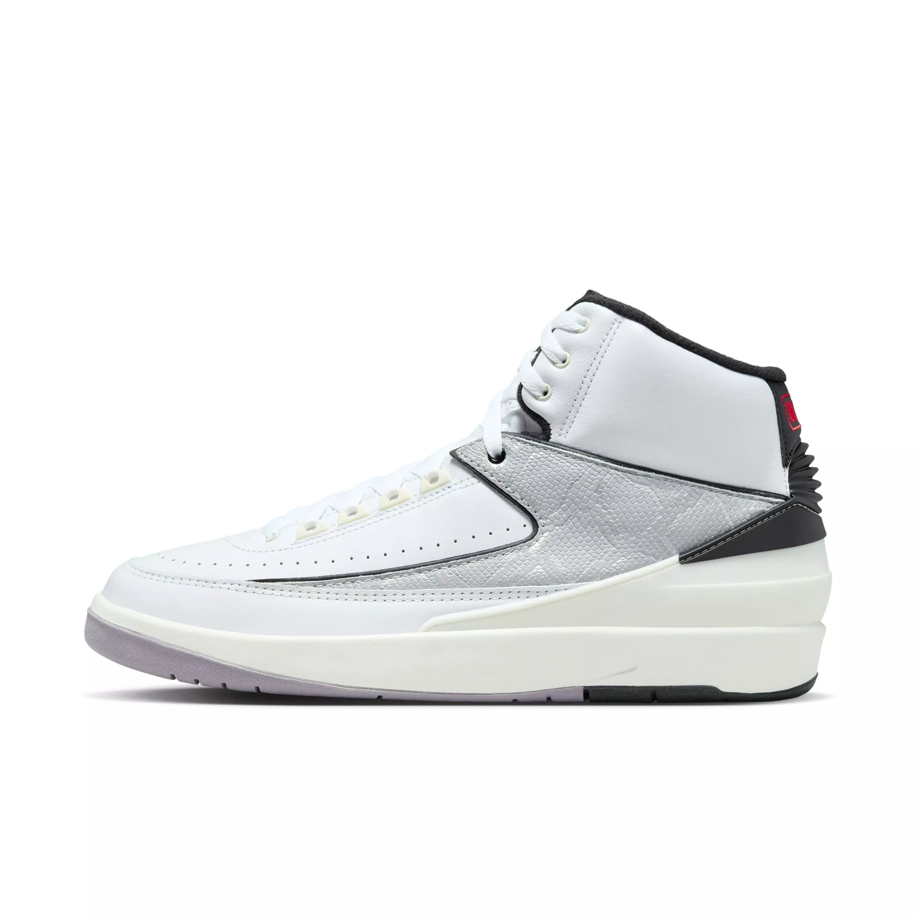 Jordan 2 Retro "Python" Men's Shoe - WHITE/FIRE RED/BLACK