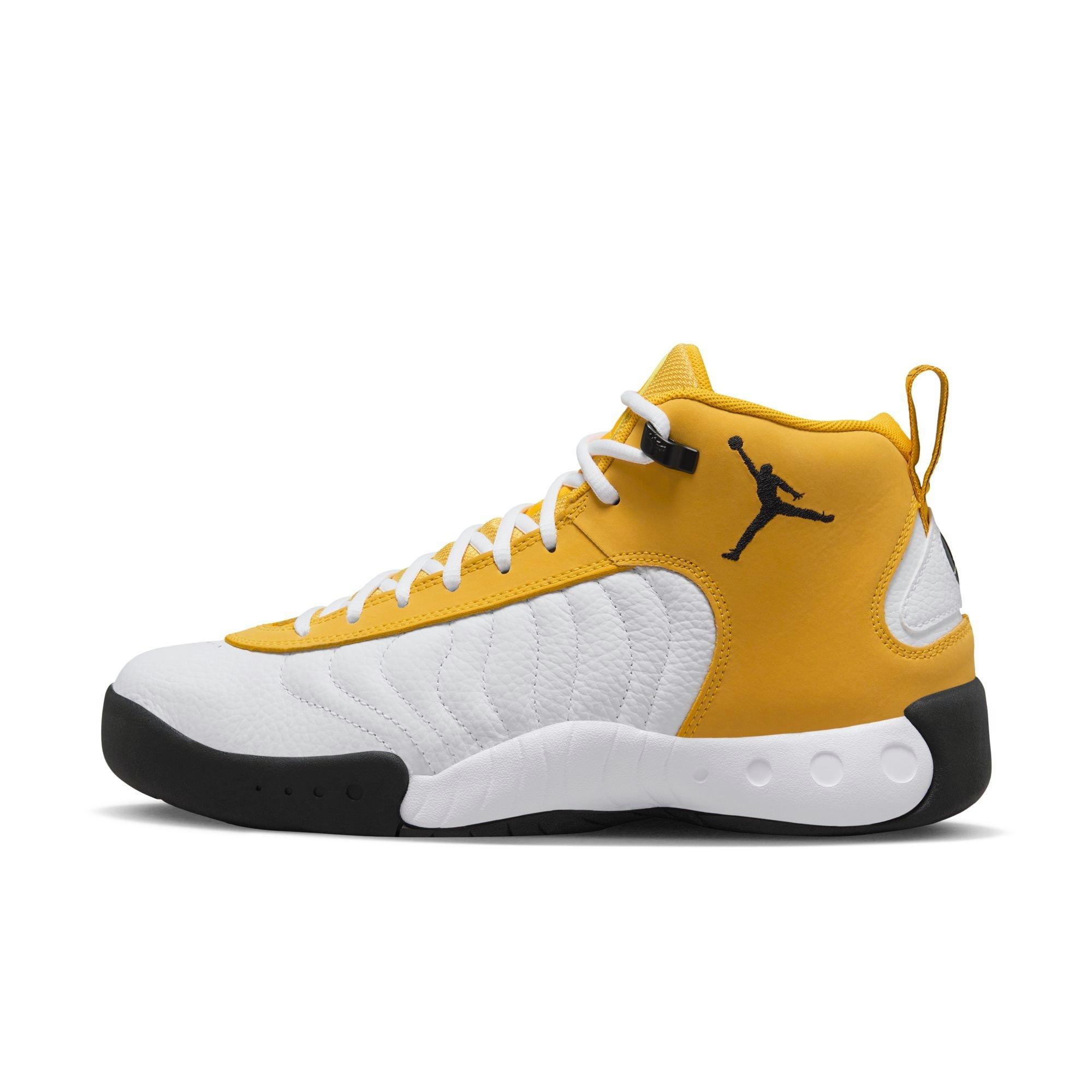 Jordan Jumpman Pro White Black Yellow Ochre Men s Shoe Hibbett