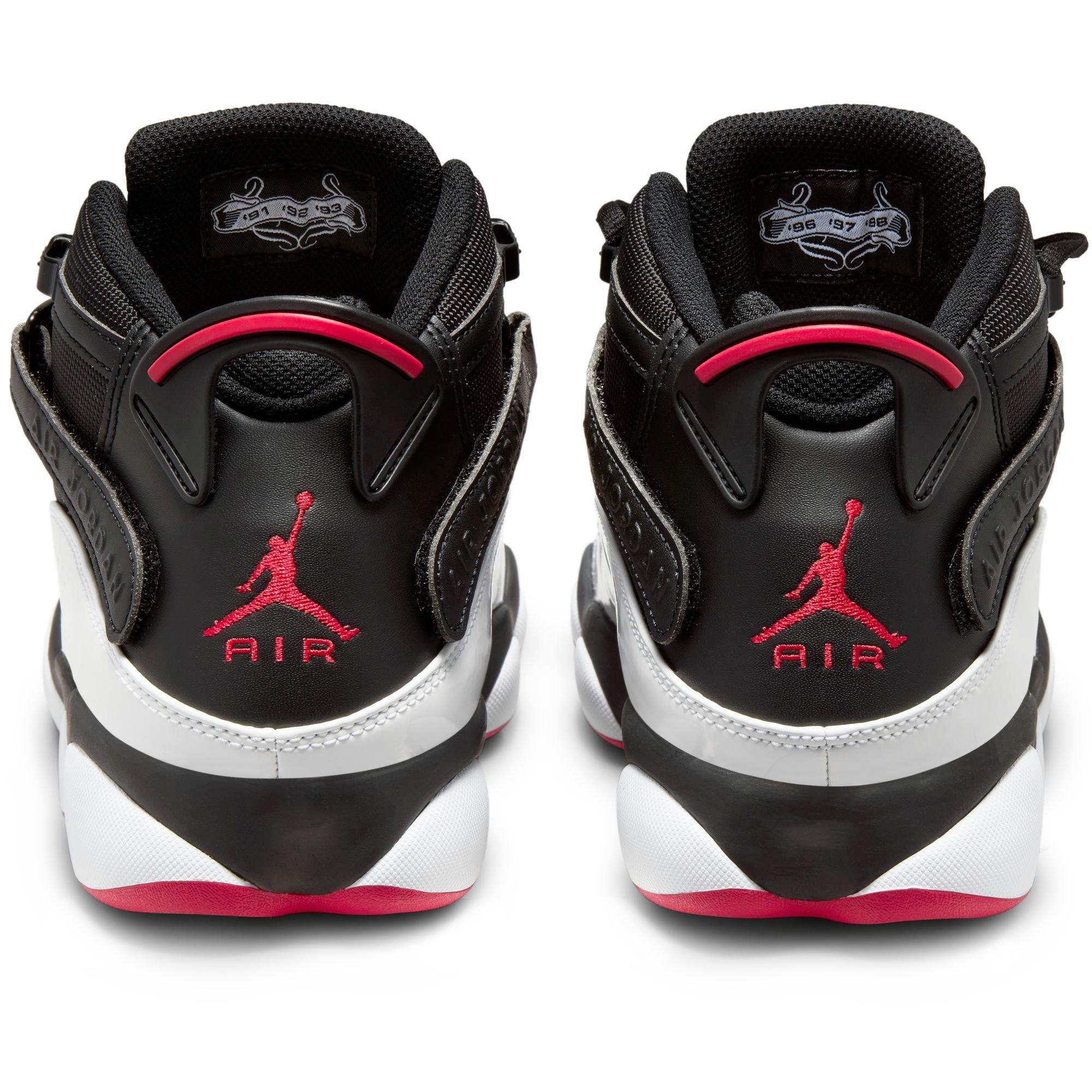 Jordan 6 Rings "Black/University Red/White" Men's Shoe - BLACK/RED/WHITE Thumbnail View 12