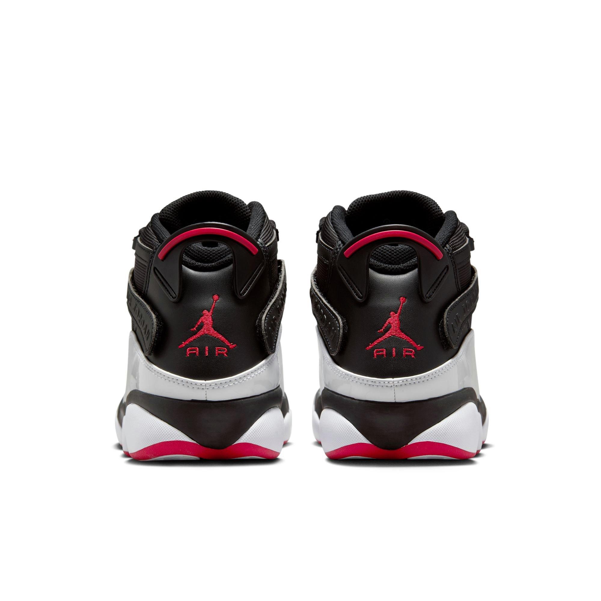 Jordan 6 Rings "Black/University Red/White" Men's Shoe - BLACK/RED/WHITE Thumbnail View 6