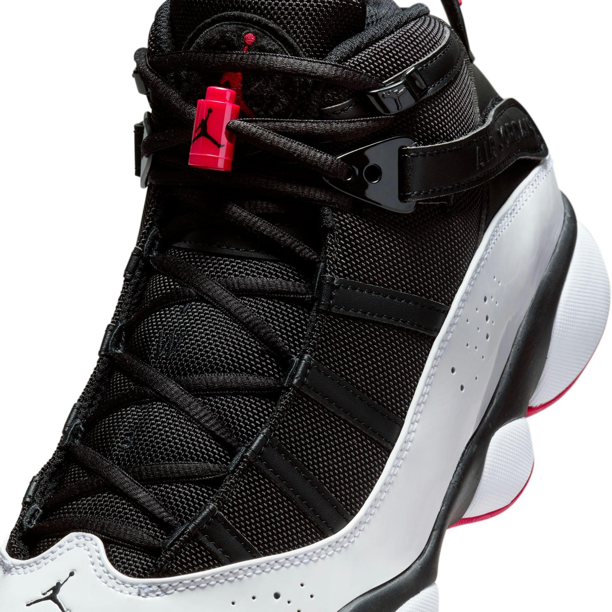 Jordan 6 Rings "Black/University Red/White" Men's Shoe - BLACK/RED/WHITE Thumbnail View 9