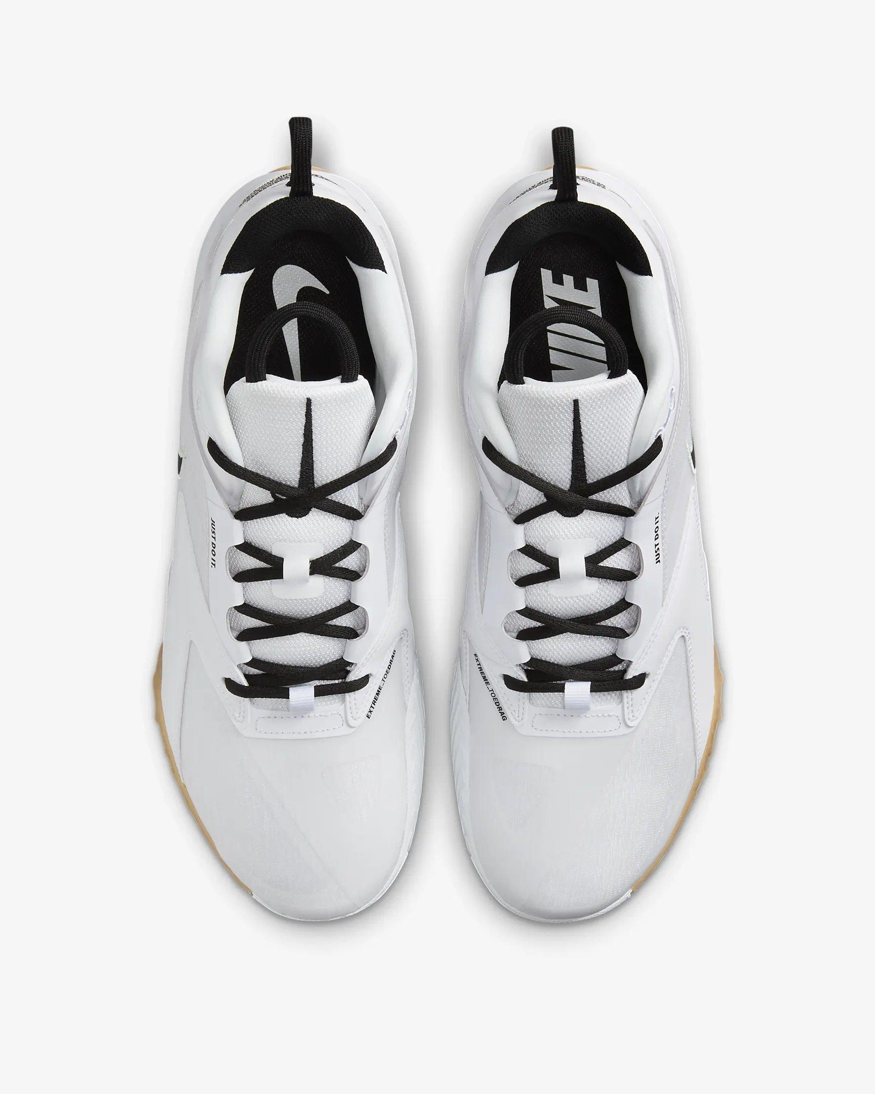 Nike HyperAce 3 "White/Photon Dust/Black" Unisex Volleyball Shoe - WHITE/BLACK Thumbnail View 3