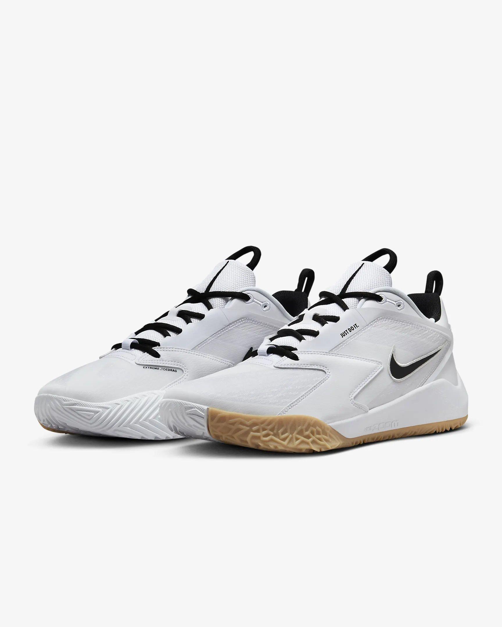 Nike HyperAce 3 "White/Photon Dust/Black" Unisex Volleyball Shoe - WHITE/BLACK Thumbnail View 4