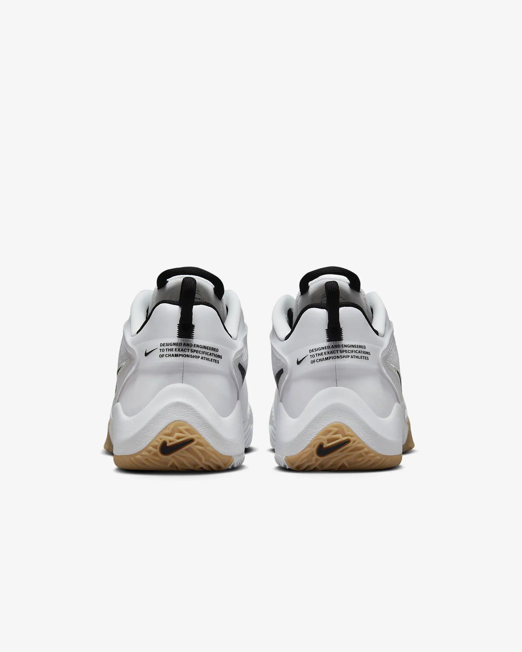 Nike HyperAce 3 "White/Photon Dust/Black" Unisex Volleyball Shoe - WHITE/BLACK Thumbnail View 5