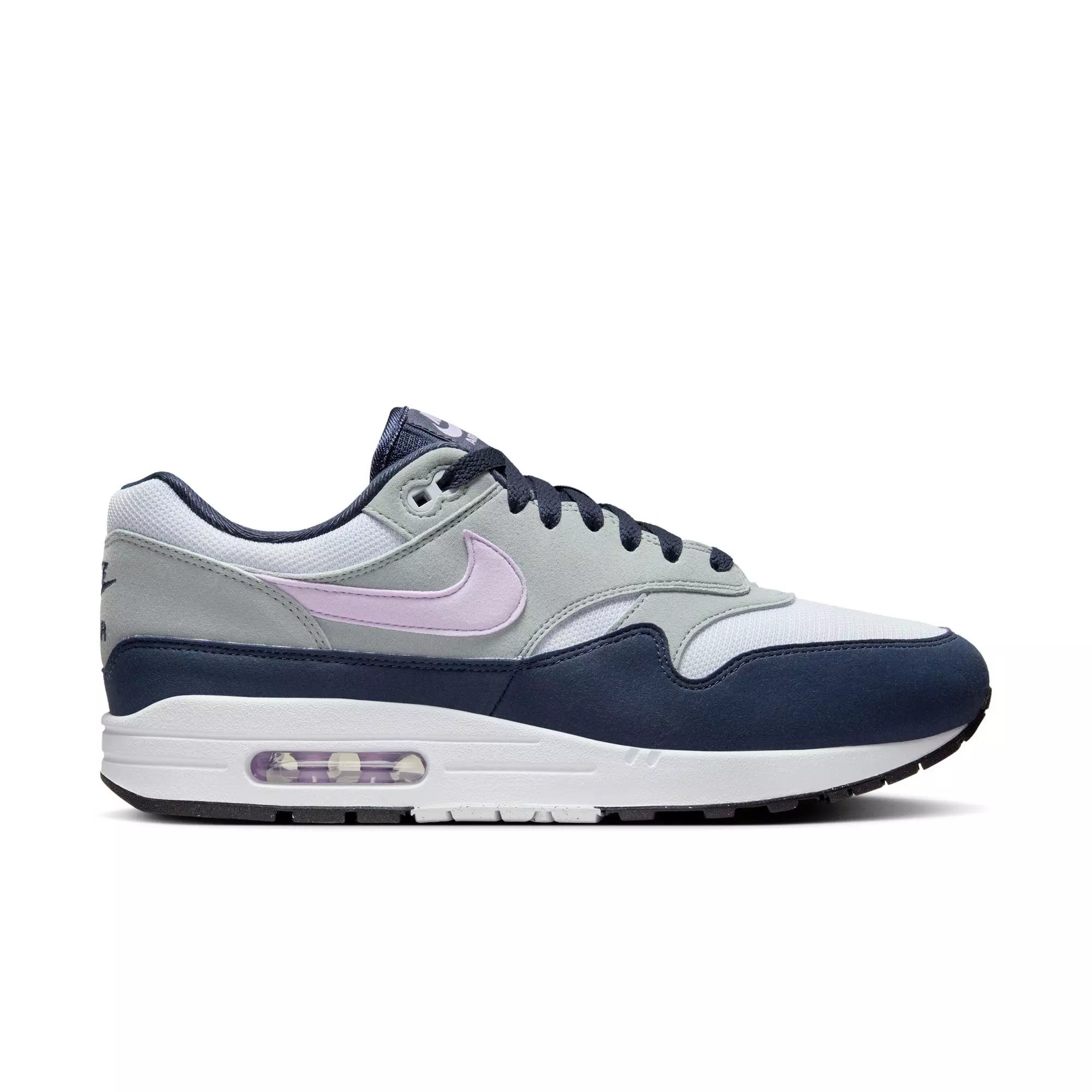 Nike Air Max 1 "Football Grey/Lilac Bloom/Thunder Blue" Men's Shoe - GREY/LILAC