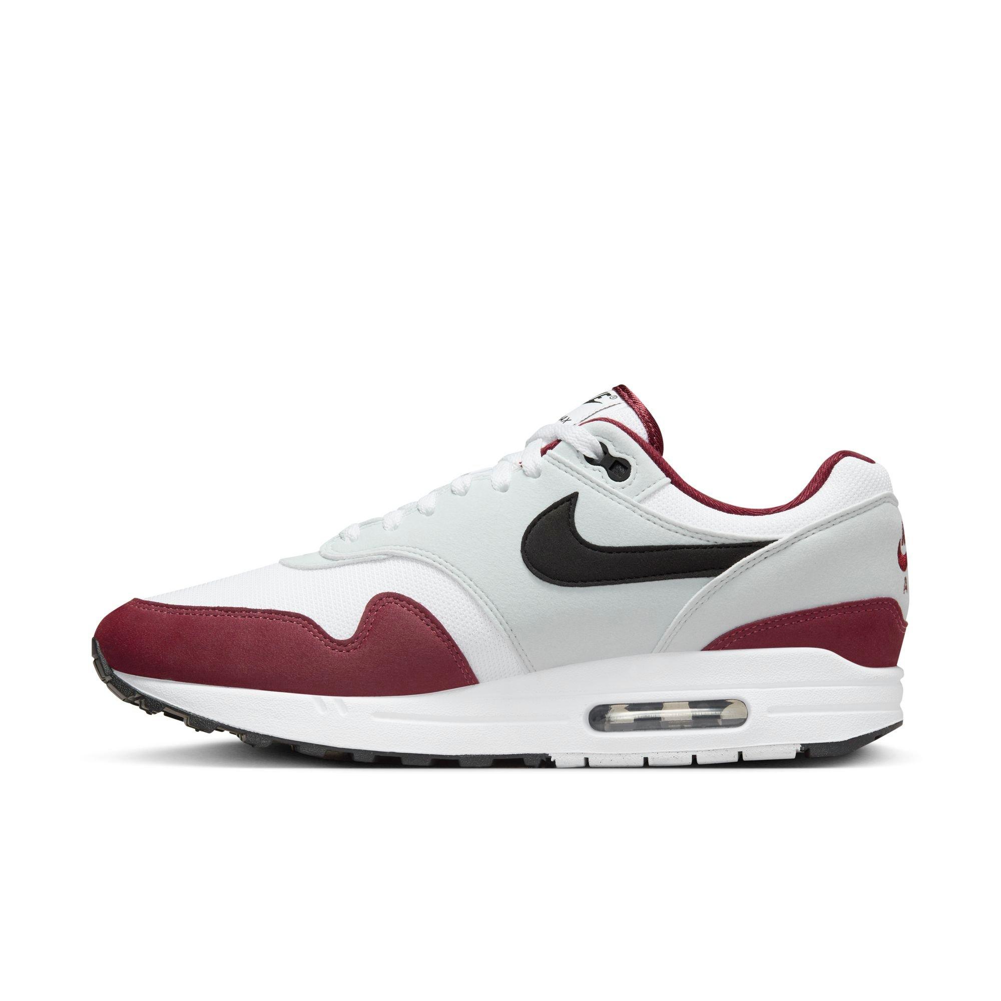 Nike Air Max 1 "White/Black/Dark Team Red/Pure Platinum" Men's Shoe - WHITE/RED Thumbnail View 4