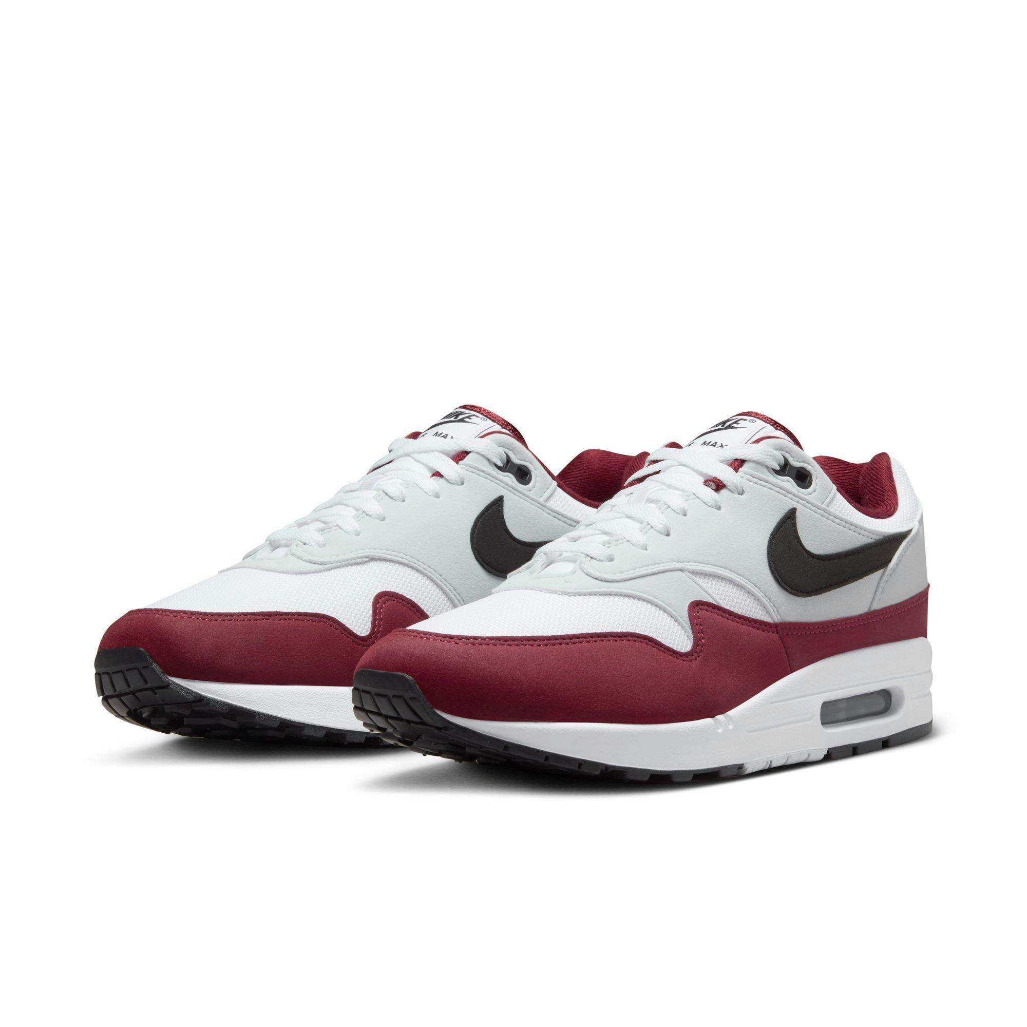 Nike Air Max 1 "White/Black/Dark Team Red/Pure Platinum" Men's Shoe - WHITE/RED Thumbnail View 5