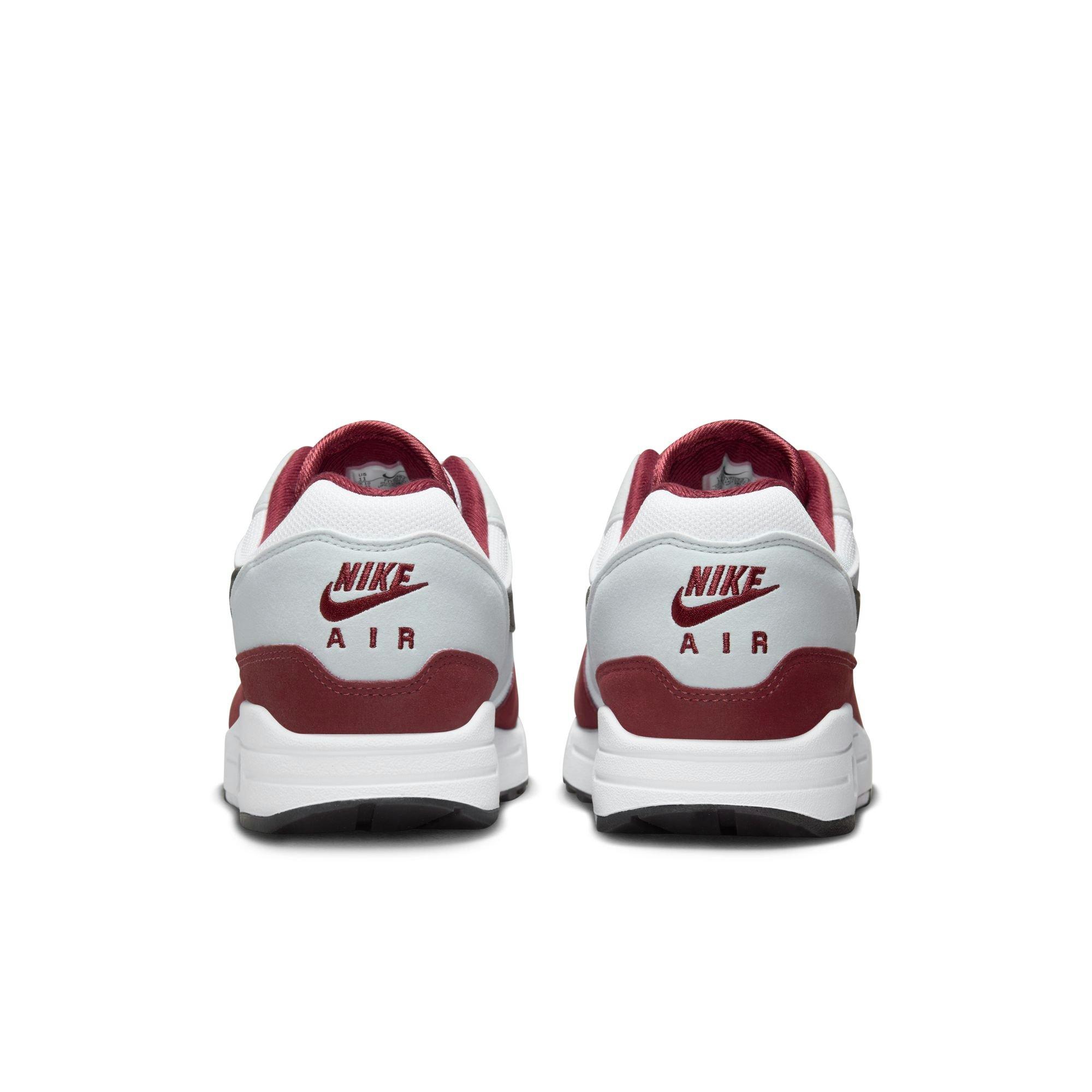 Nike Air Max 1 "White/Black/Dark Team Red/Pure Platinum" Men's Shoe - WHITE/RED Thumbnail View 6