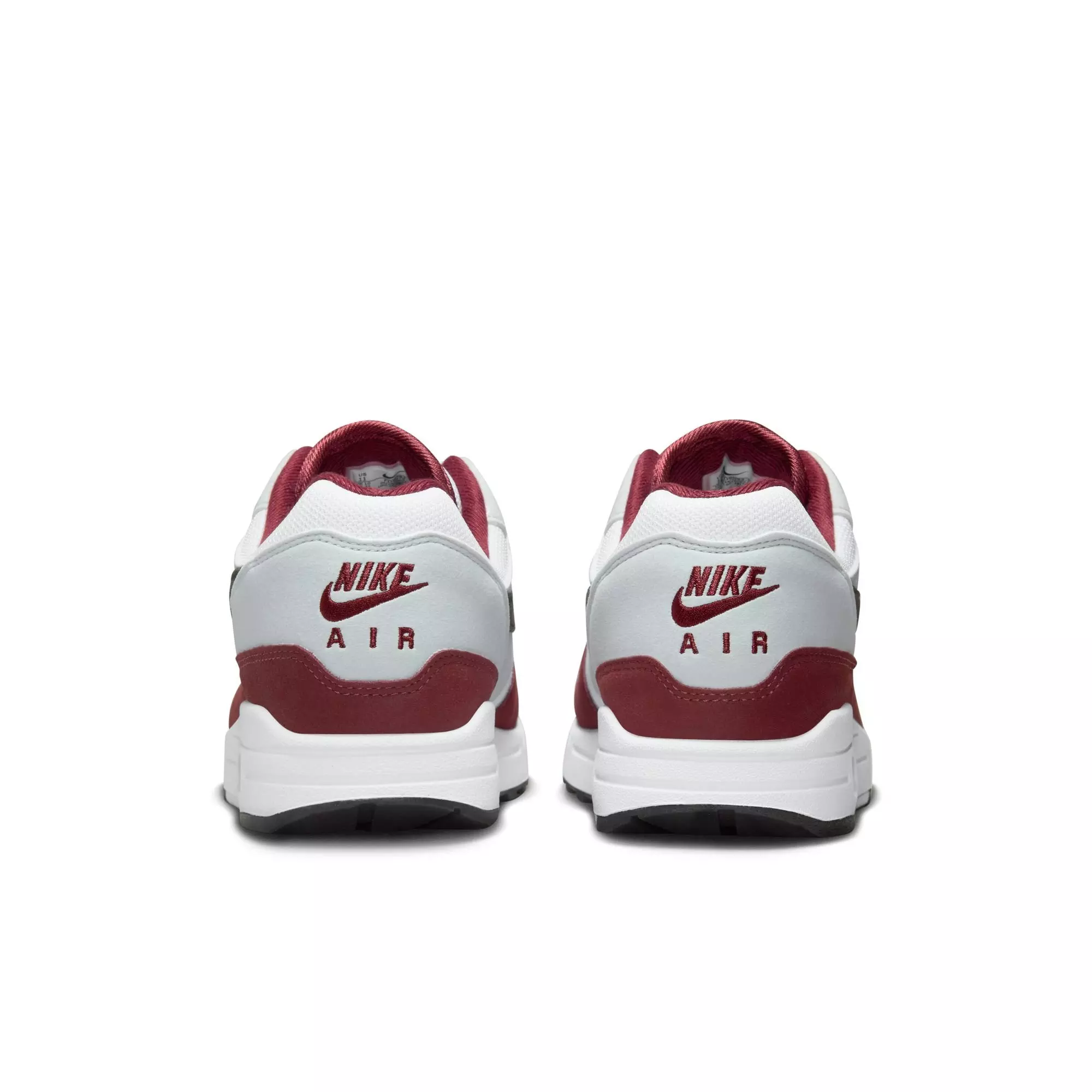 Nike Air Max 1 "White/Black/Dark Team Red/Pure Platinum" Men's Shoe - WHITE/RED