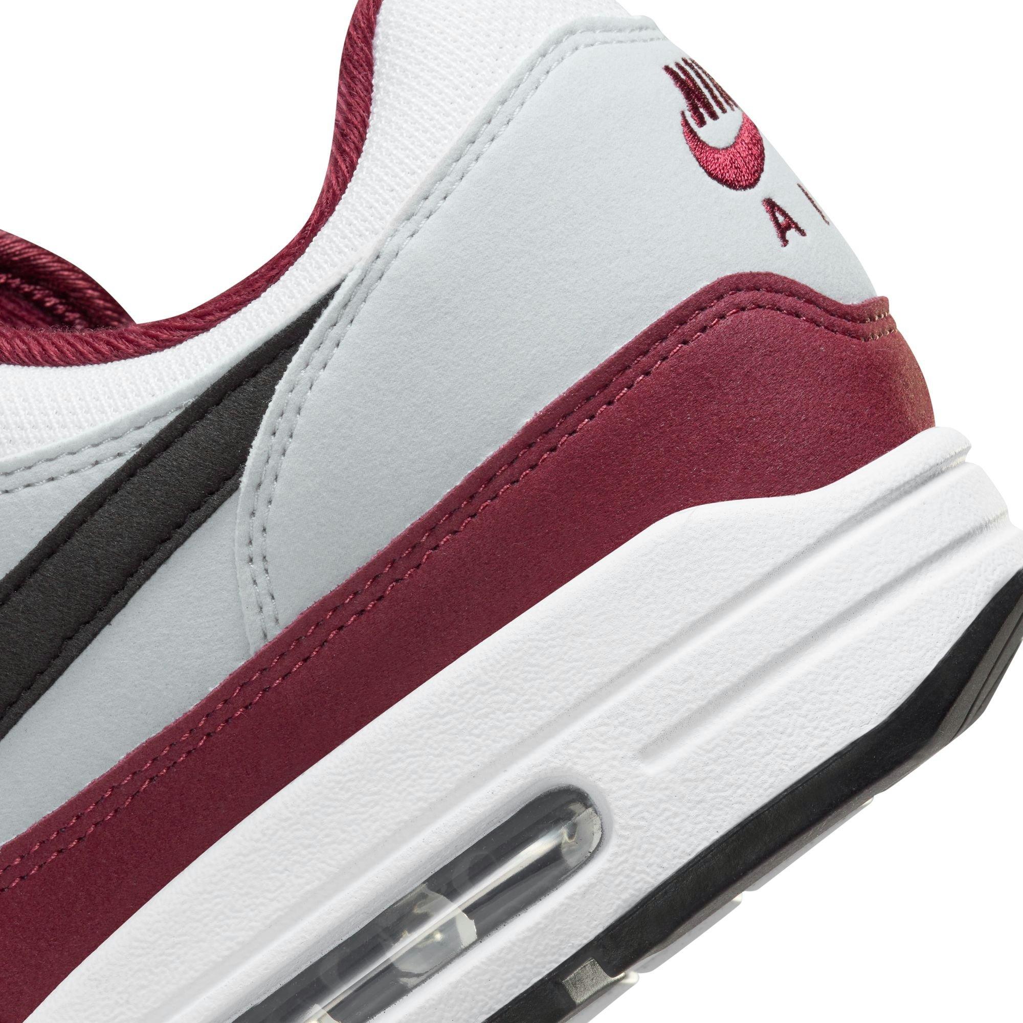 Nike Air Max 1 "White/Black/Dark Team Red/Pure Platinum" Men's Shoe - WHITE/RED Thumbnail View 10